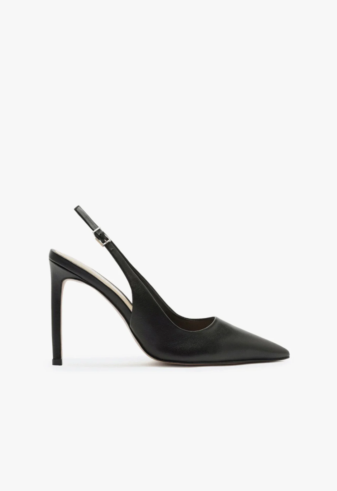 Scarpin Slingback Couro Preto