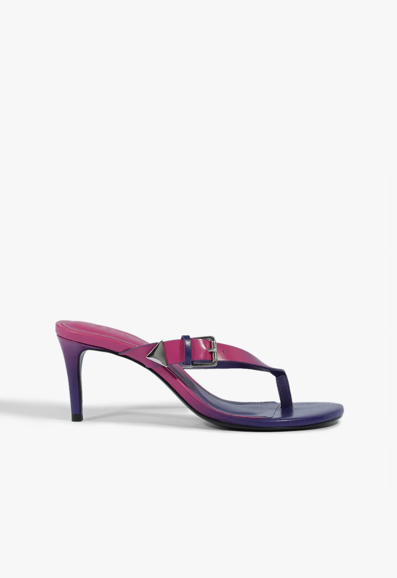 Mule Verniz Classic Couro Rosa e Roxo