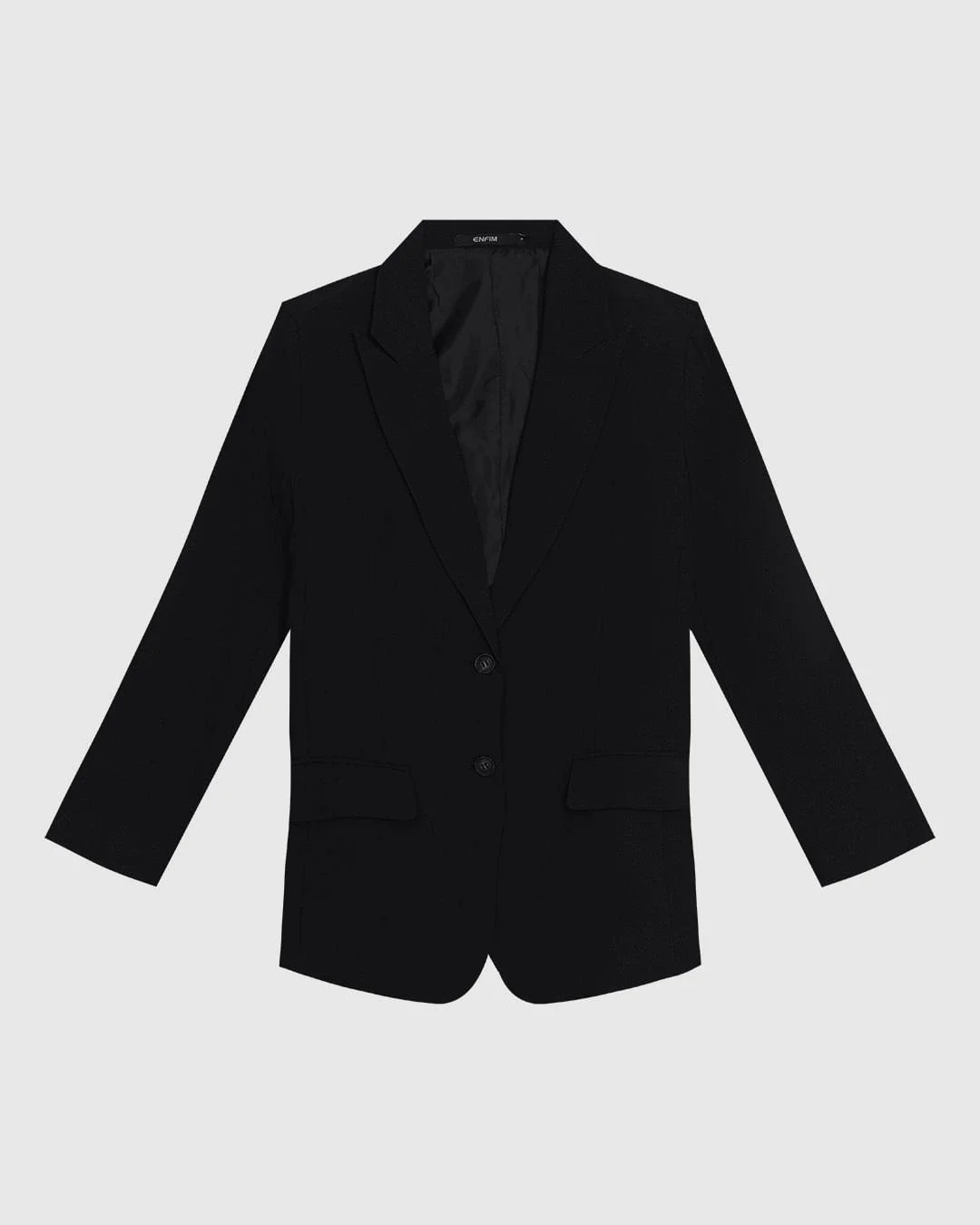 Blazer Feminino Alongado Abotoamento Duplo Em Liocel - ENFIM