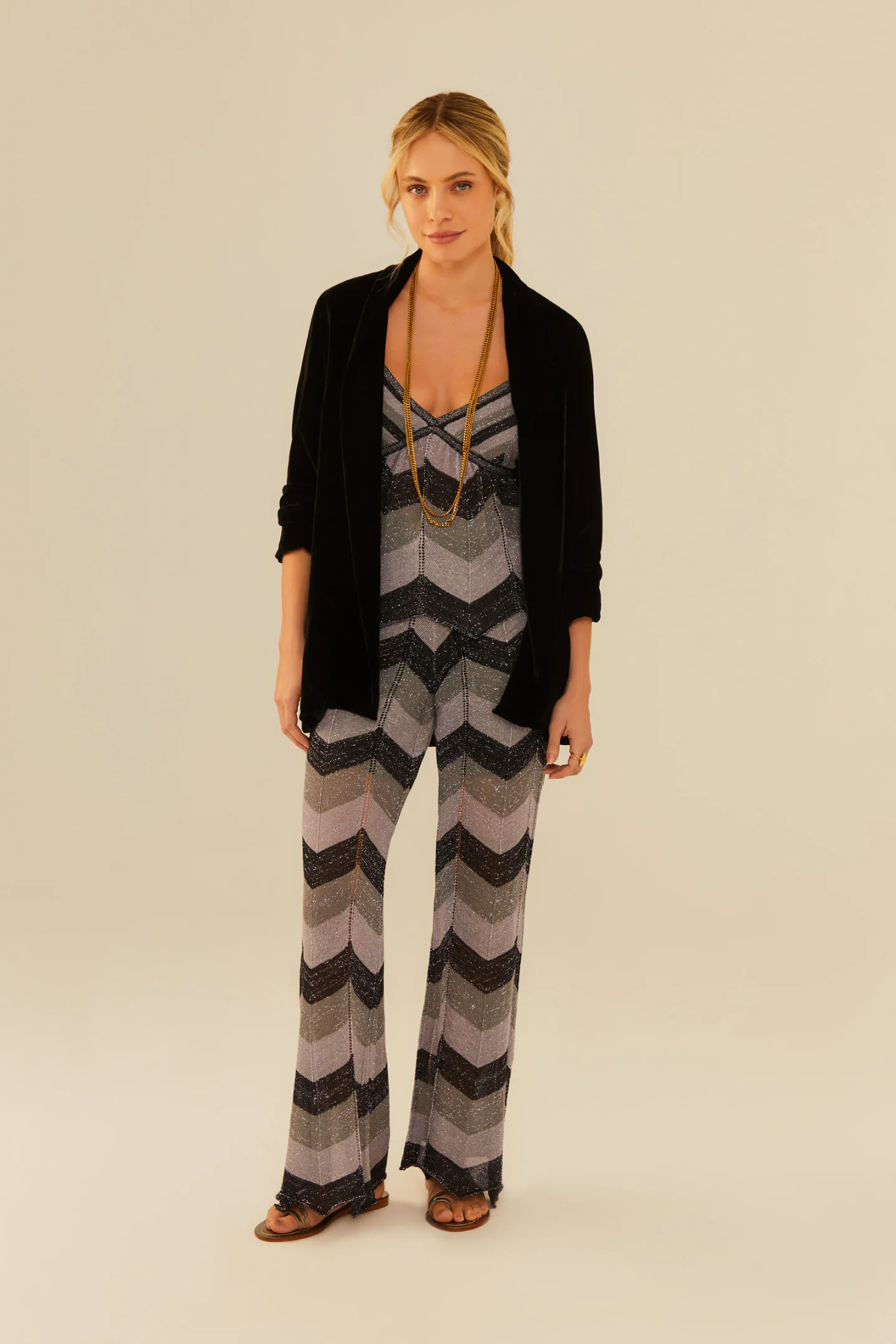 Calça Tricot Chevron