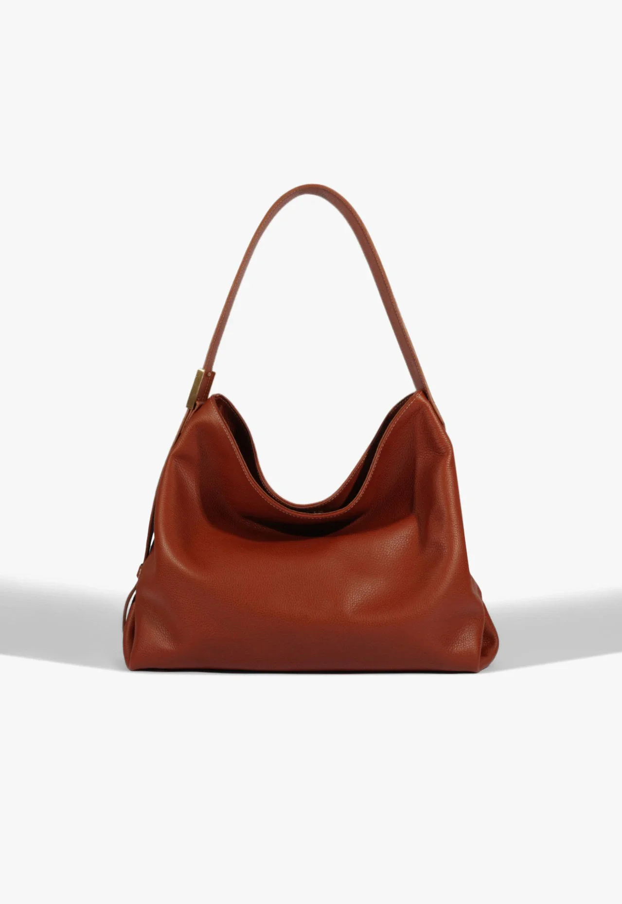 Bolsa Hobo Jane Média Couro Marrom