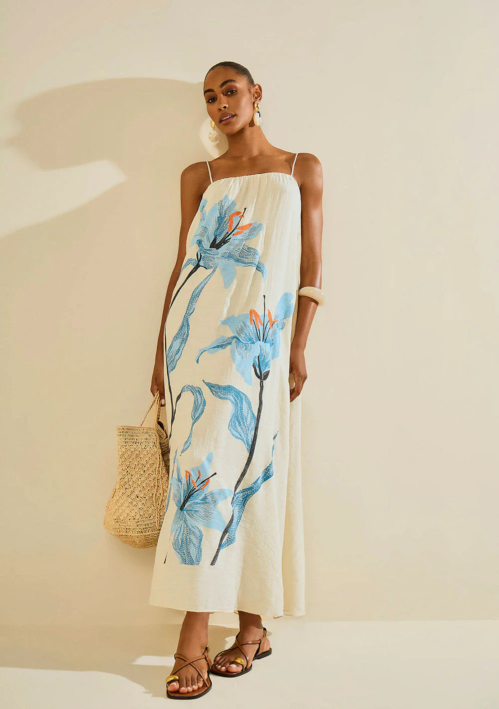 Vestido Longo Herbário Off White