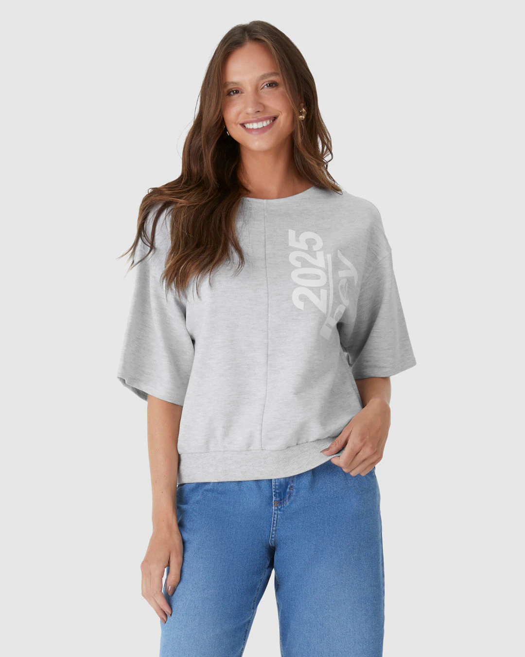 Blusa Ampla Feminina Estampa Frontal Em Moletinho
