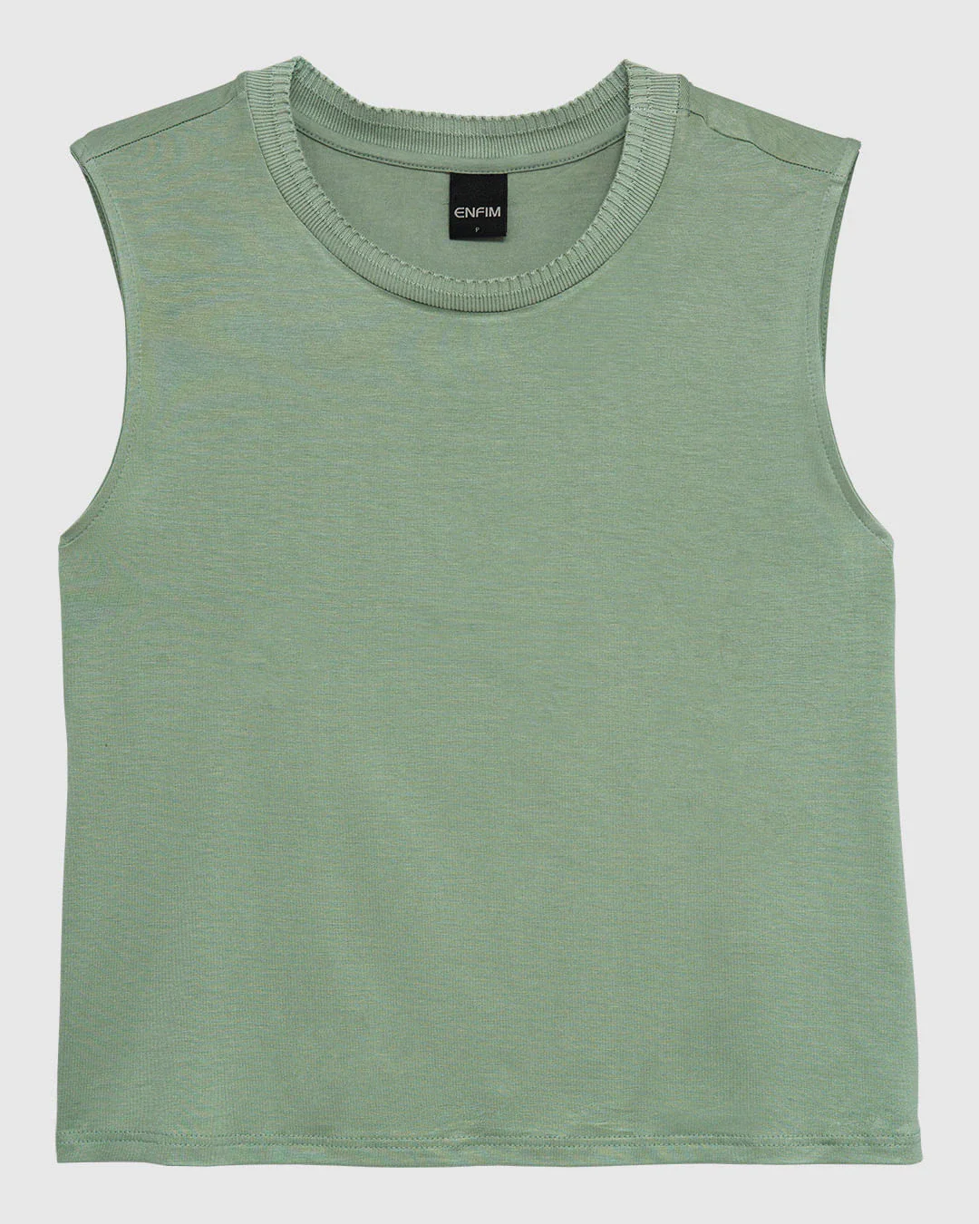 Blusa Básica Feminina Decote Redondo Em Malha Viscose Stretch - ENFIM