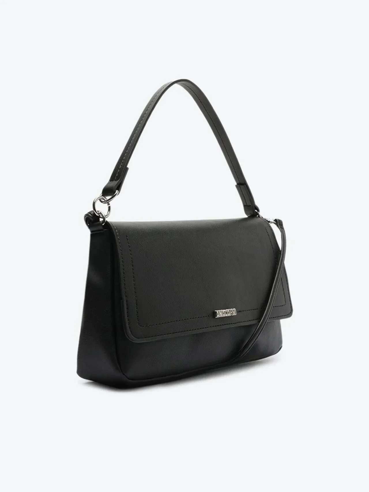 Bolsa Tiracolo Média Monocolor Firenze Preta