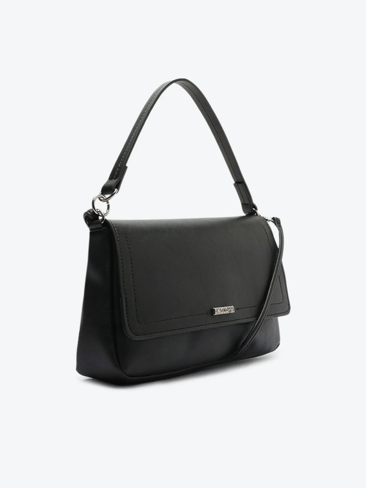 Bolsa Tiracolo Média Monocolor Firenze Preta