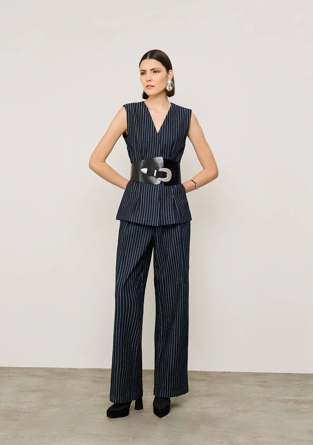 Calça Iódice Wide Média Azul