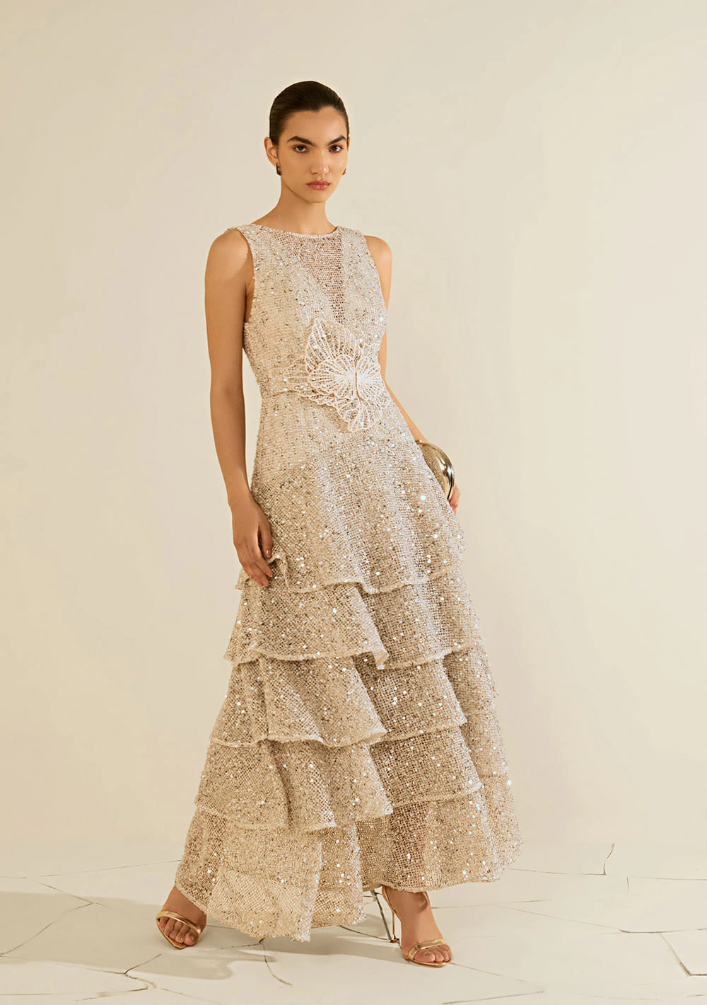 Vestido Goshenita Bege
