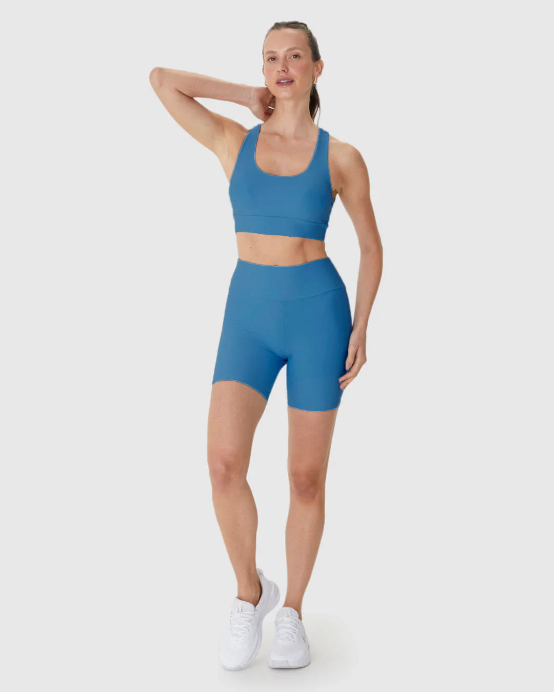 Shorts Esportivo Feminino Justo Em Malha Com Proteção UV50+ Malwee Active