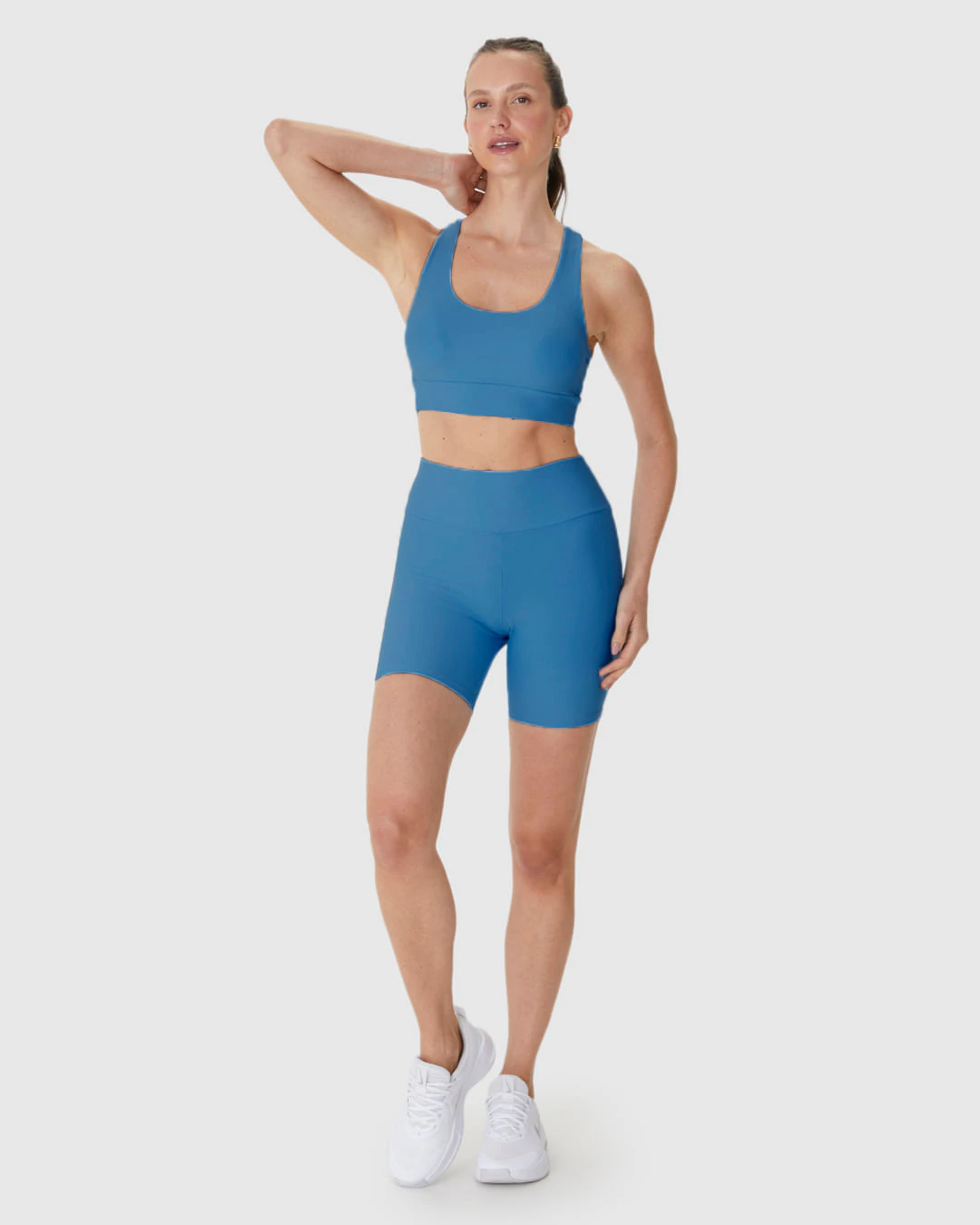 Shorts Esportivo Feminino Justo Em Malha Com Proteção UV50+ Malwee Active