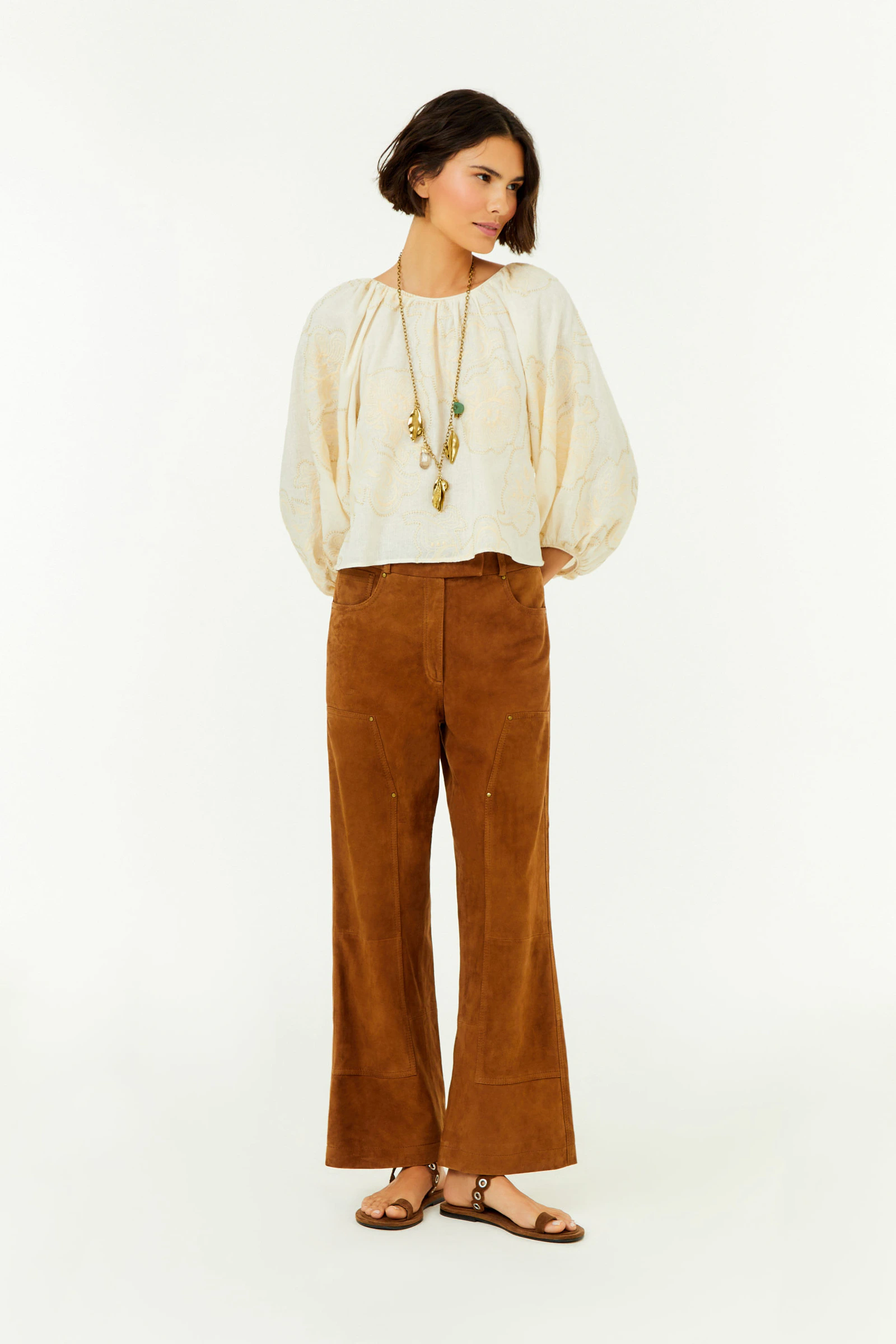 Calça Couro Chamois