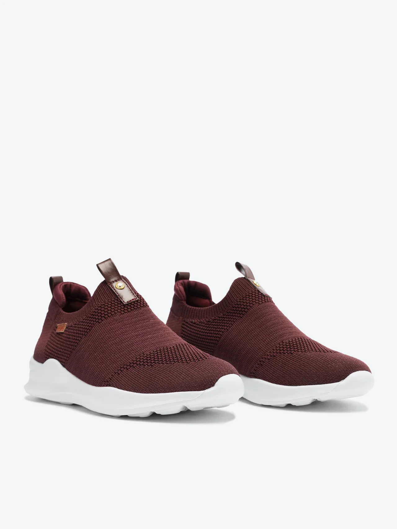 Tênis Slip On Streech Jogging Knit Vinho