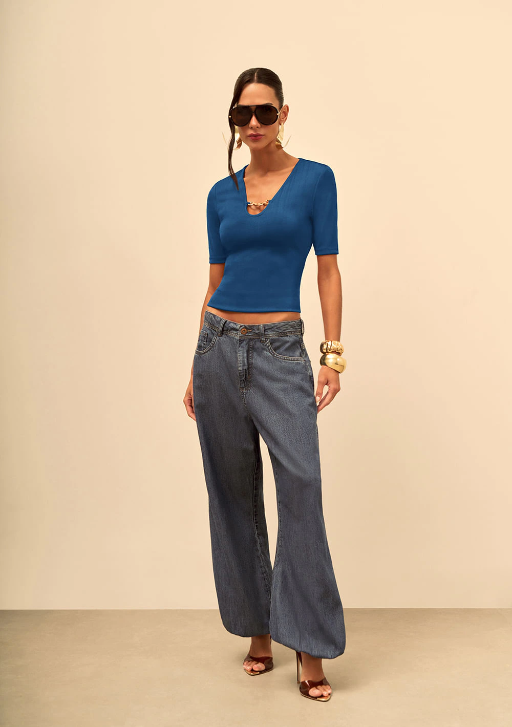 Calça Alladin Marea Azul