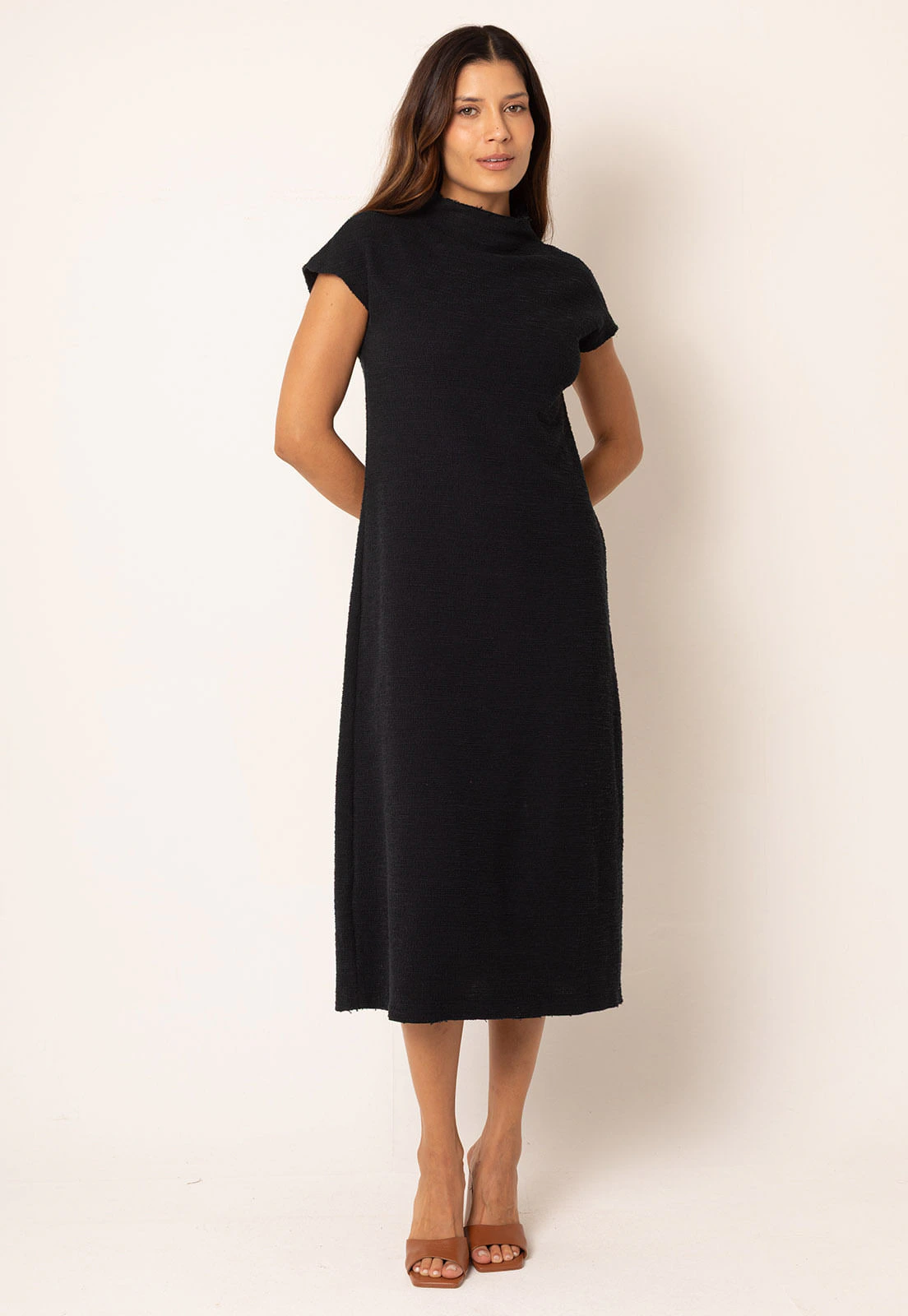 Vestido Midi Tricot Marrakesh Manga Japonesa