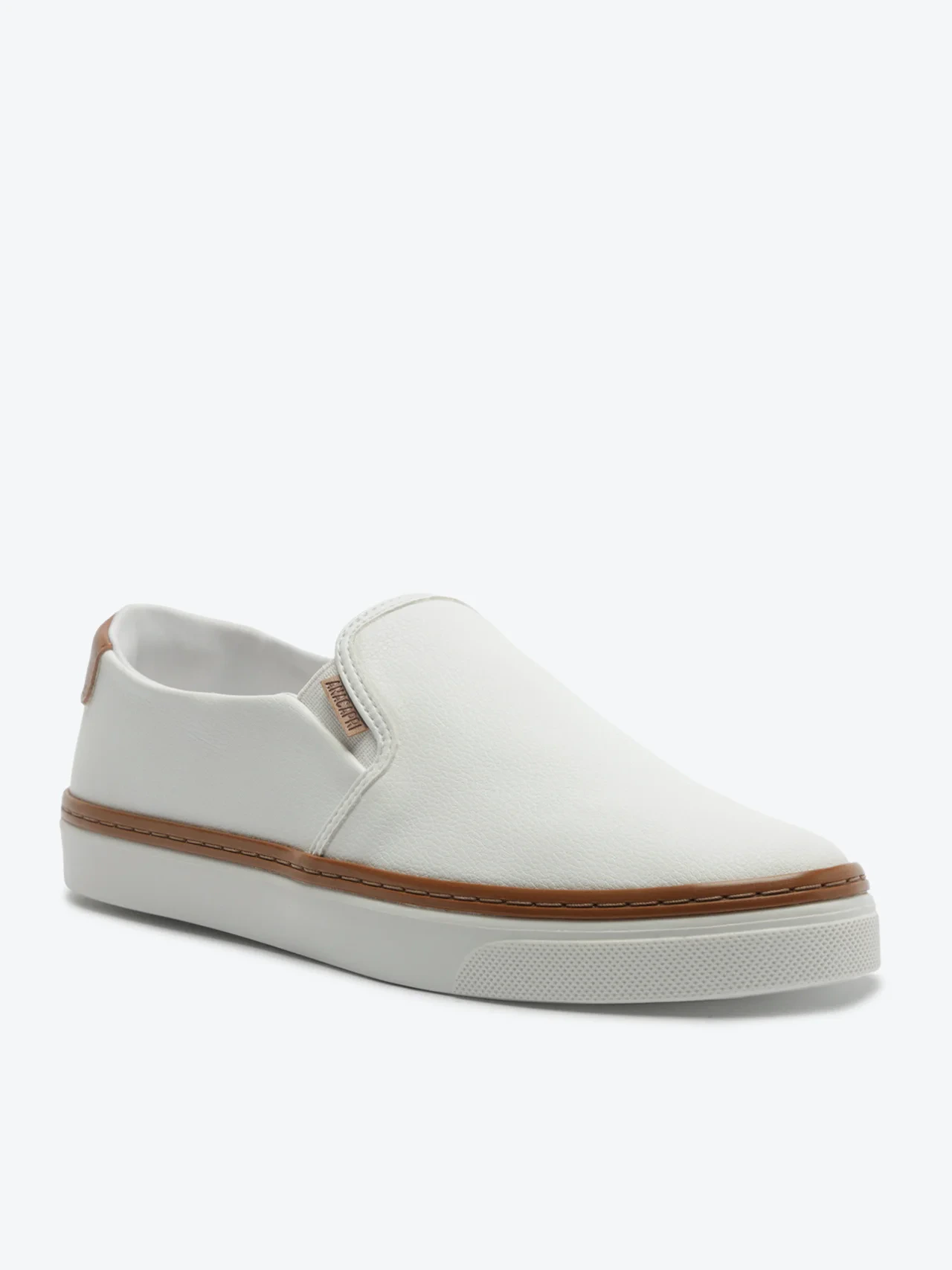 Tênis Slip On Paula Branco e Marrom