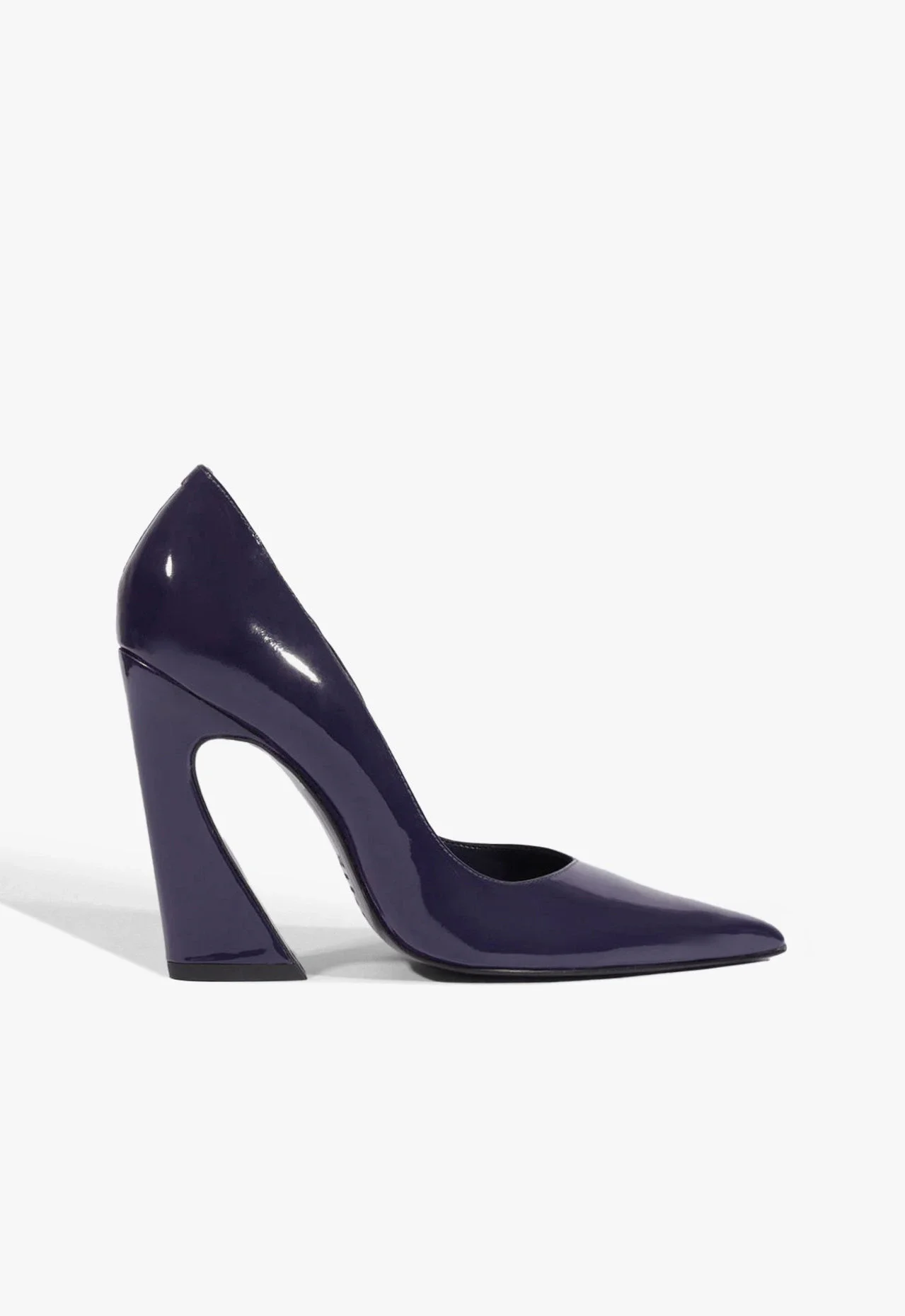 Scarpin Lexi Block Verniz Couro Azul
