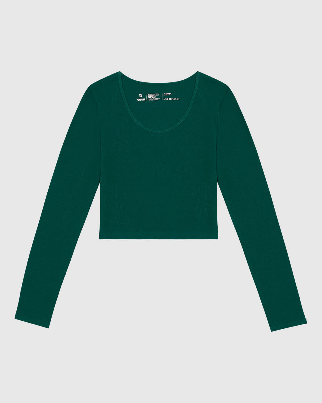 Blusa Básica Feminina Cropped Em Seamless Poliamida - ENFIM