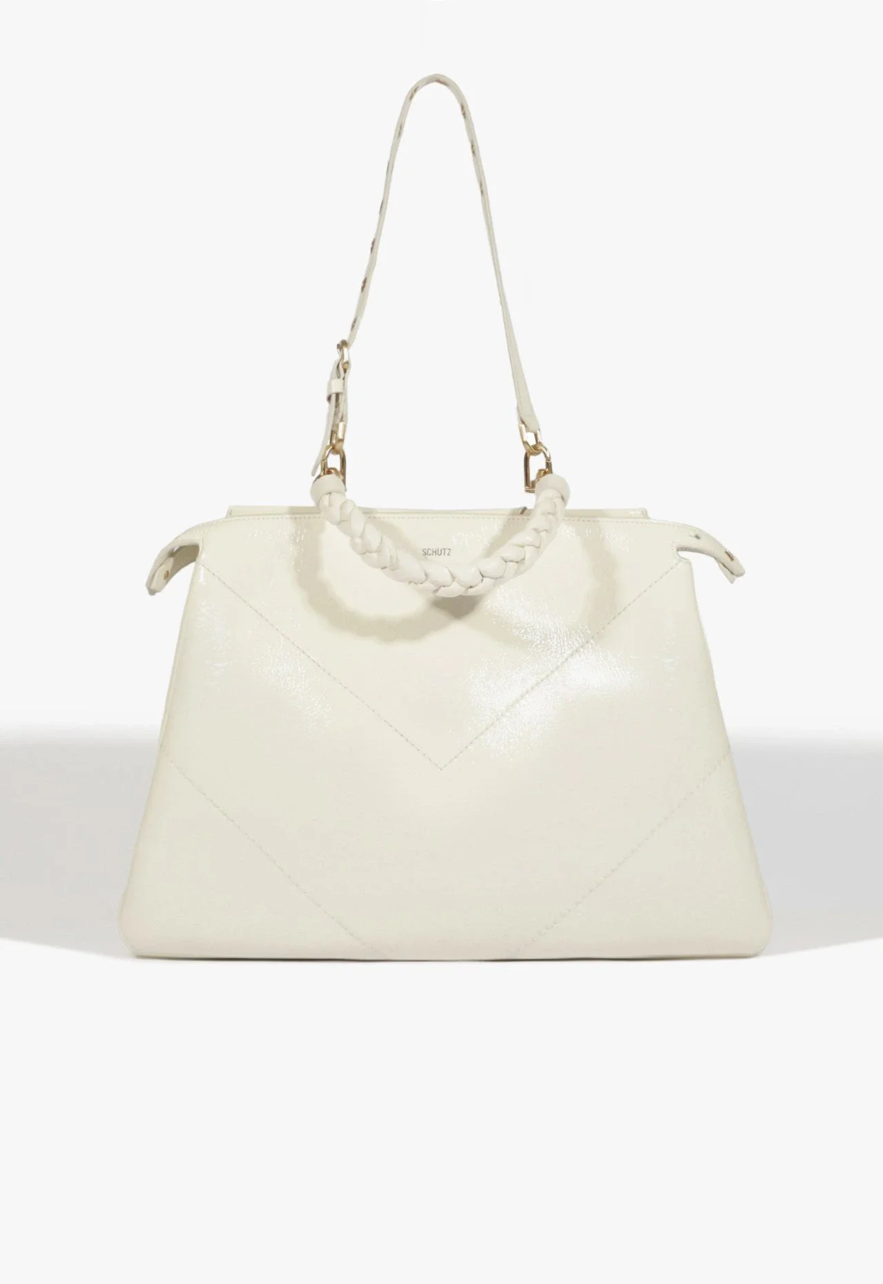 Bolsa Shopping Flare Couro Branco