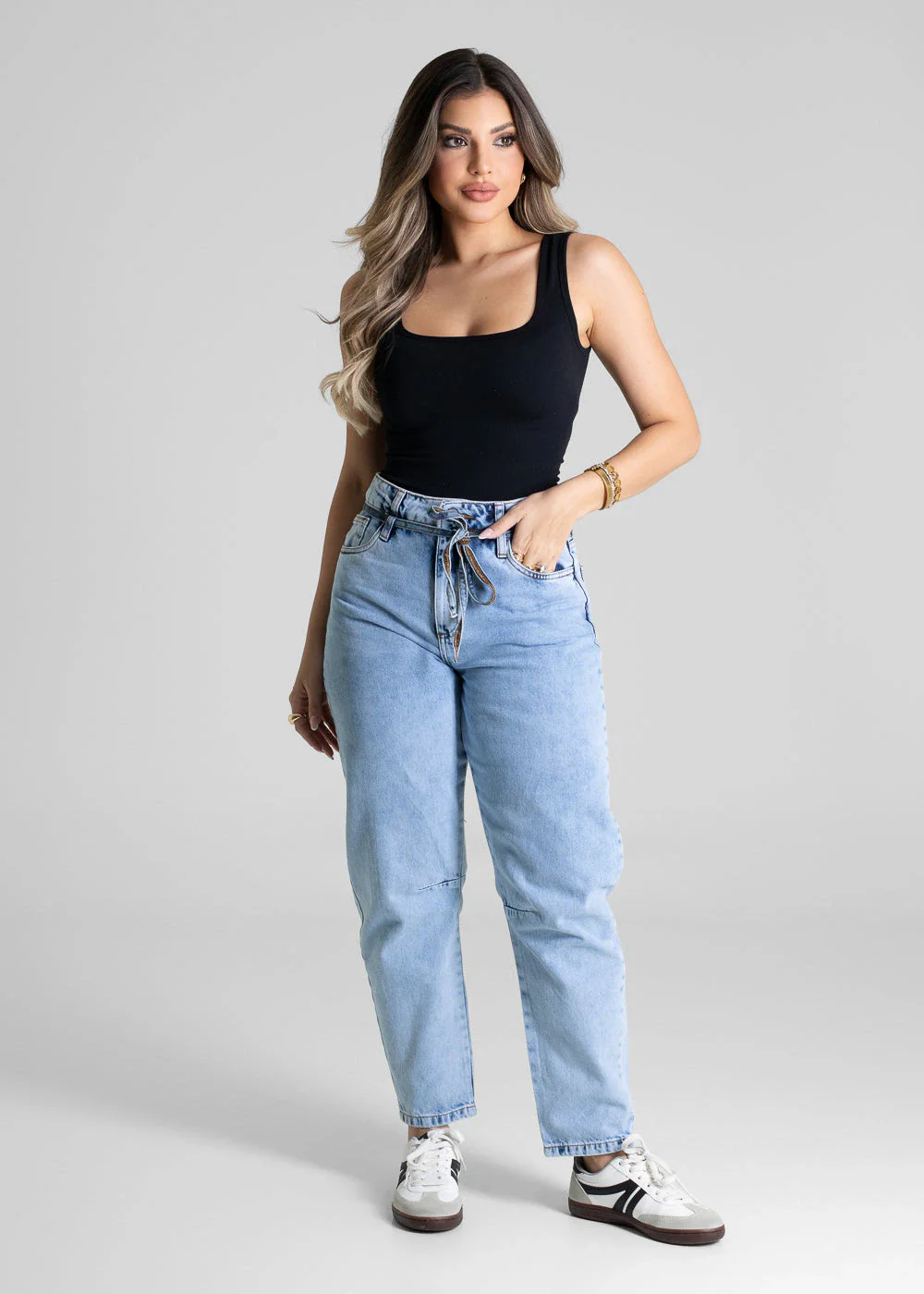 Calça Jeans Sawary Barrel - 281280 AZUL