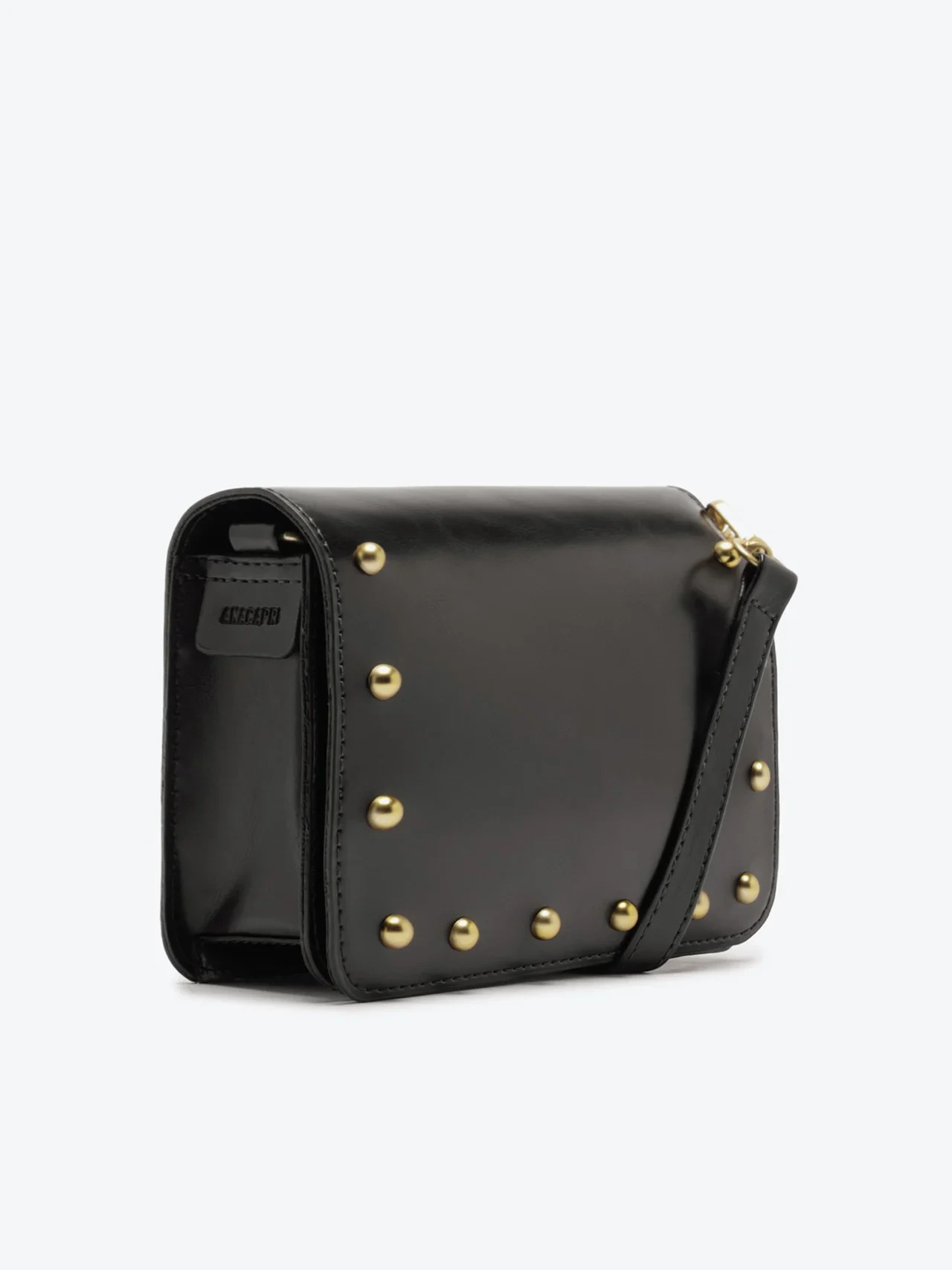 Bolsa Tiracolo Média Tachas Preta