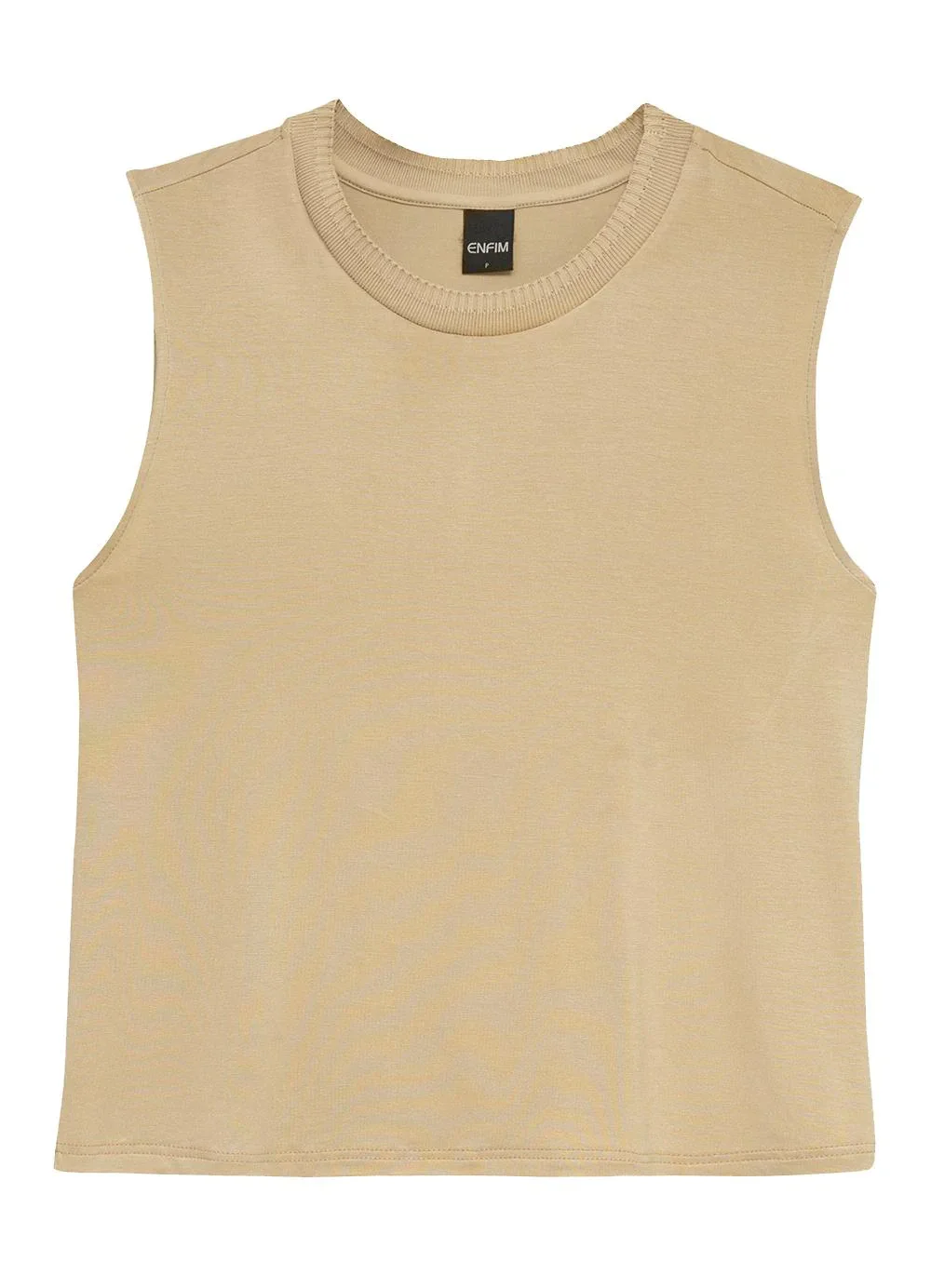 Enfim - Blusa Básica em Viscose Cáqui