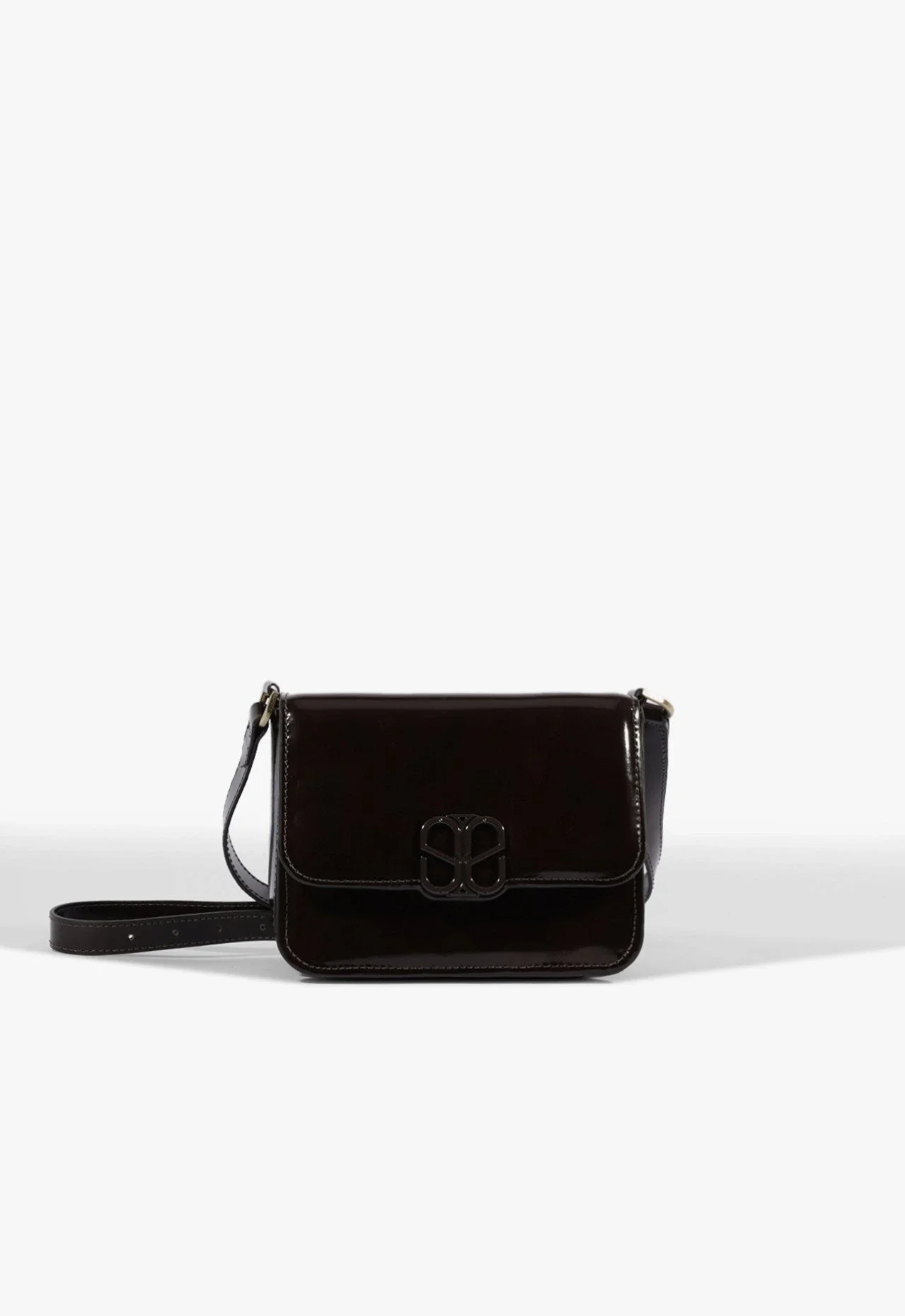 Bolsa Tiracolo Brooke Pequena Couro Marrom