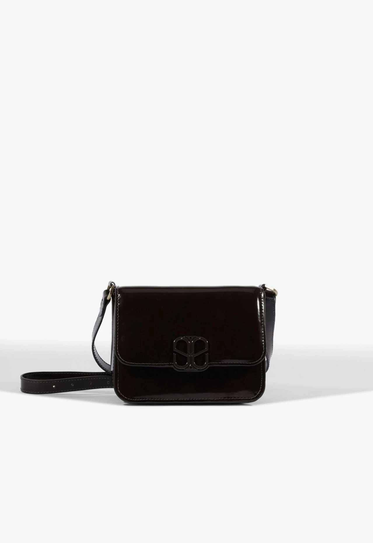 Bolsa Tiracolo Brooke Pequena Couro Marrom