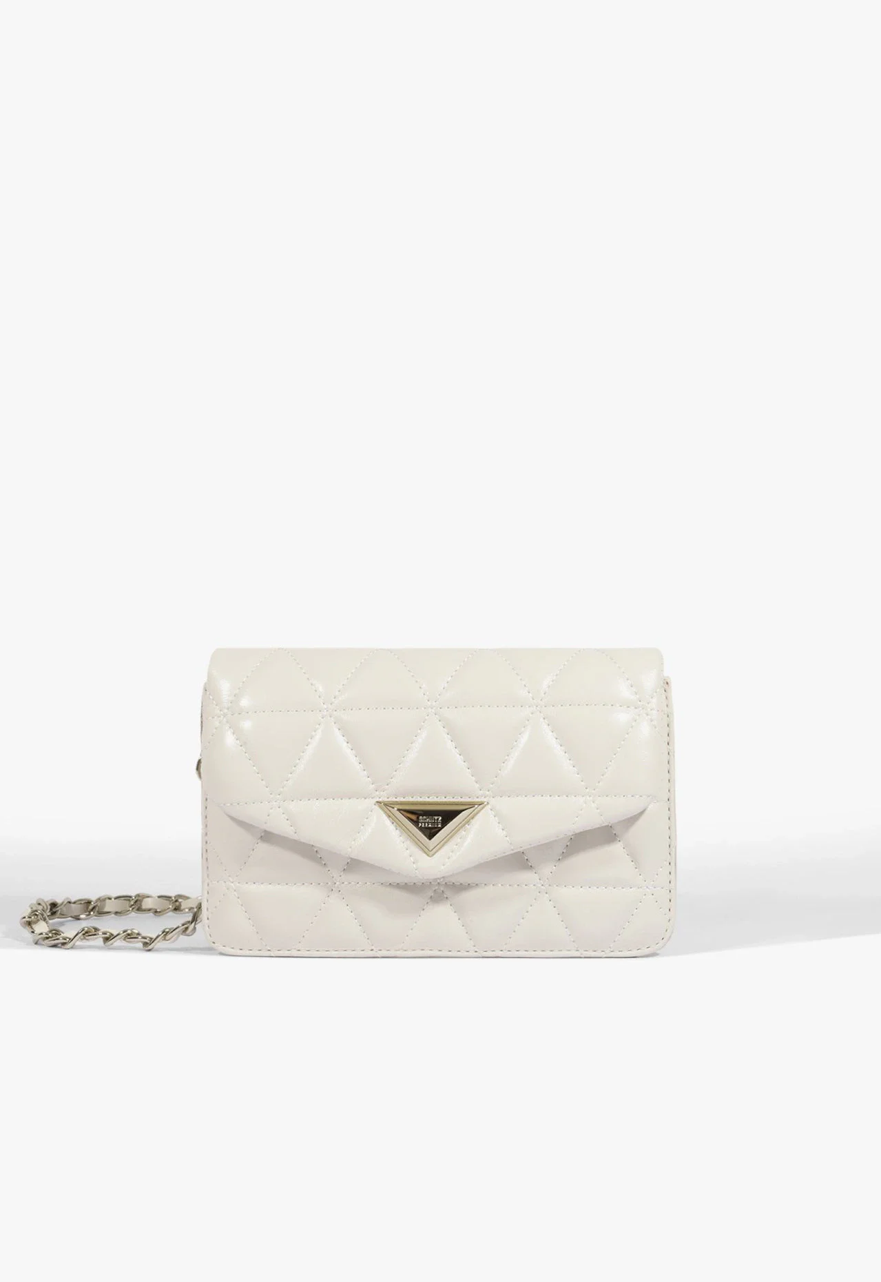 Bolsa Média 944 Matelassê Couro Off-White