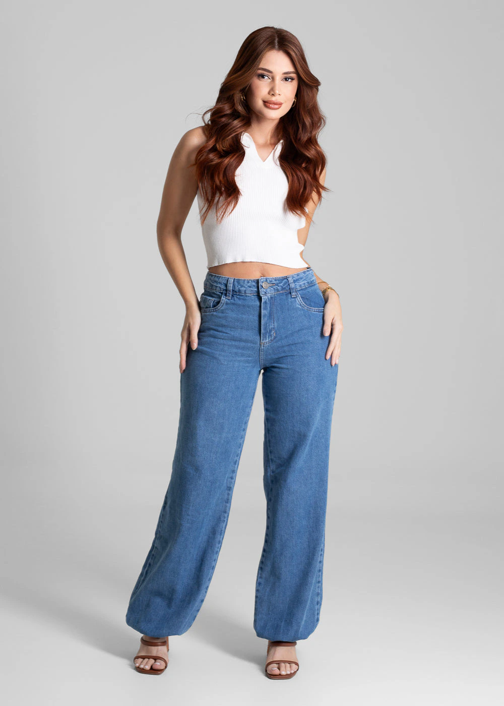 Calça Jeans Sawary Balonê - 281689 AZUL