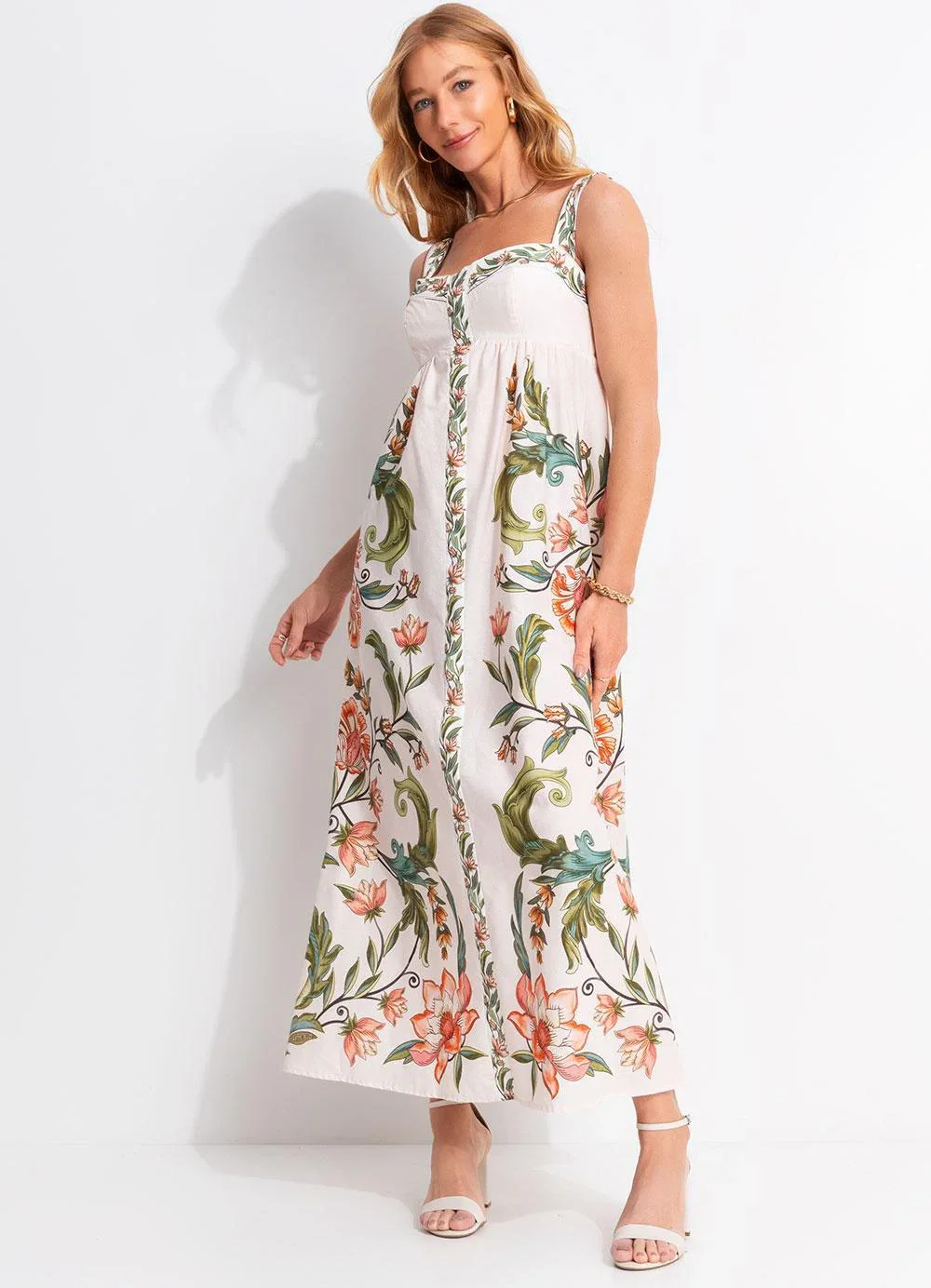 Farm - Vestido Cropped Natalia Rosa