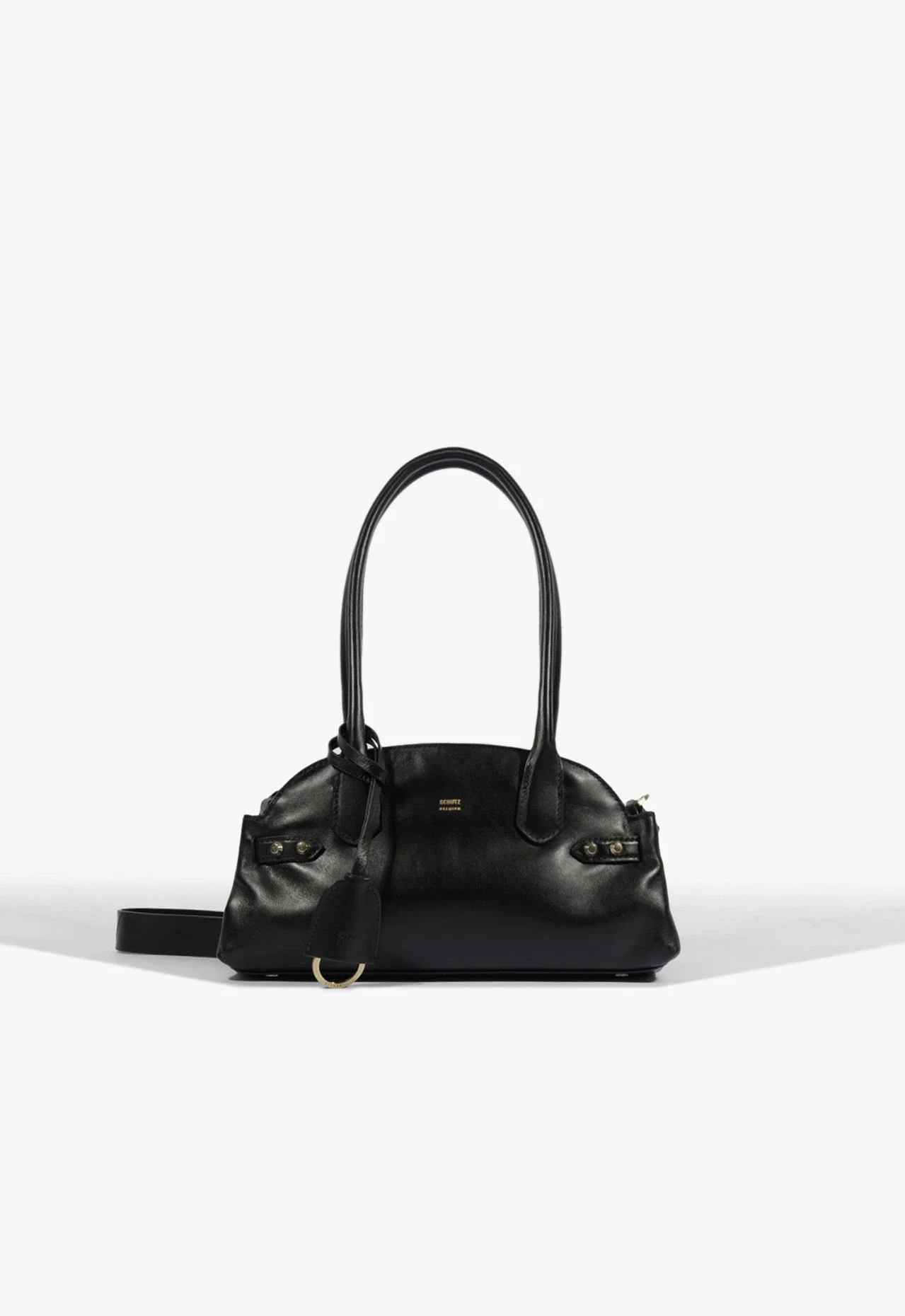 Bolsa Baguete Tote Broadway Pequena Couro Preta