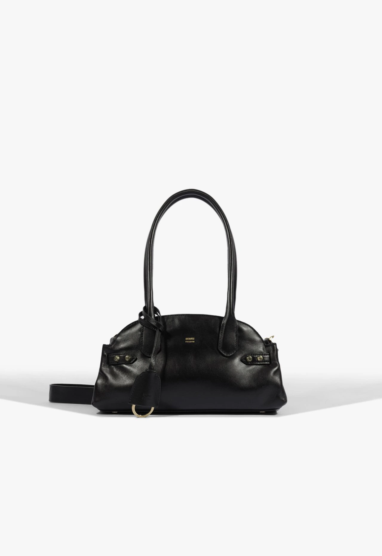 Bolsa Baguete Tote Broadway Pequena Couro Preta