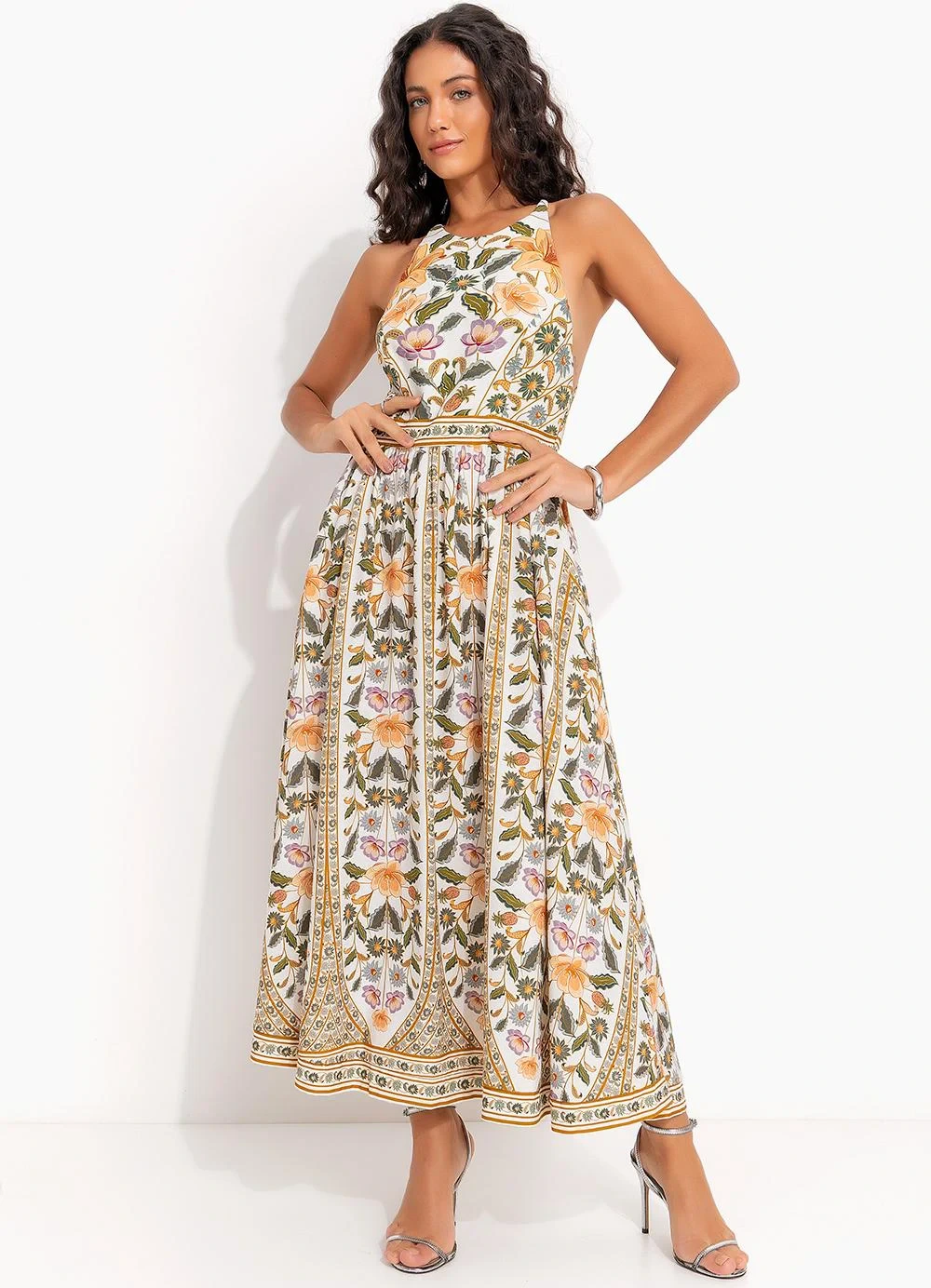 Farm - Vestido Longo sem Manga Marcelle Verde