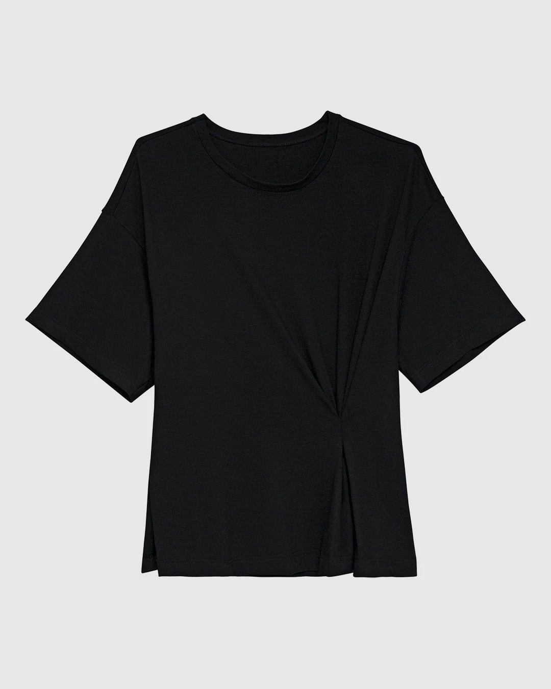 Blusa Feminina Ampla Detalhe Franzido Em Malha Viscose Stretch - ENFIM