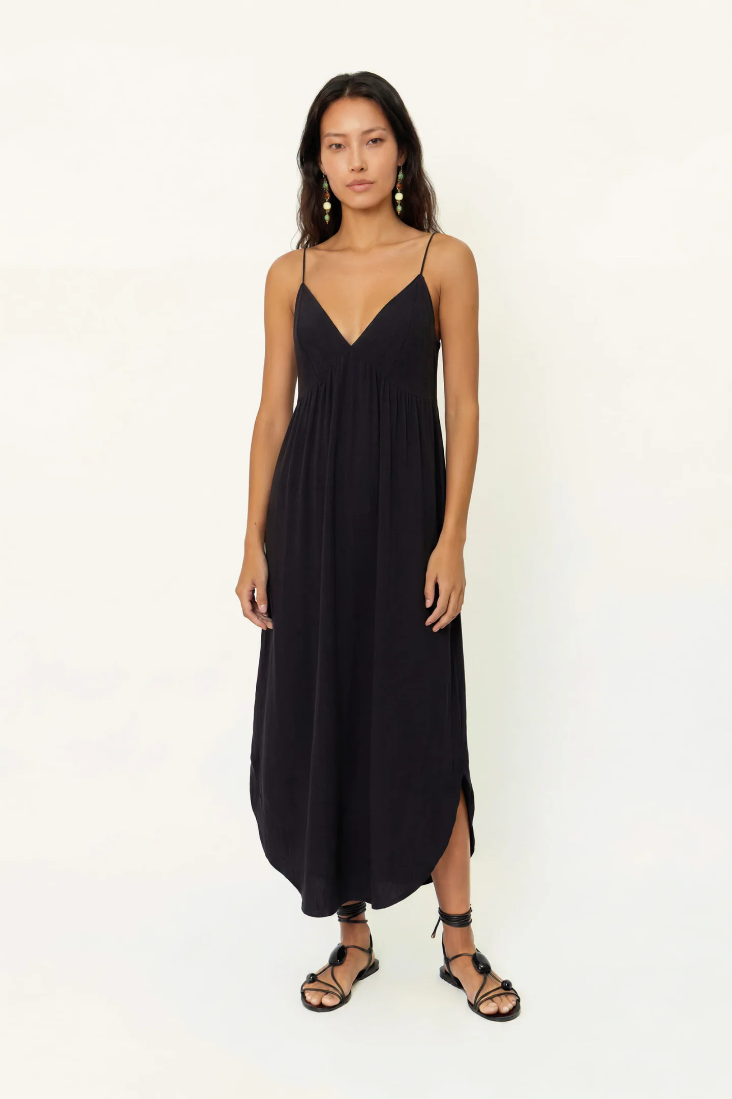 Vestido Midi Decote v