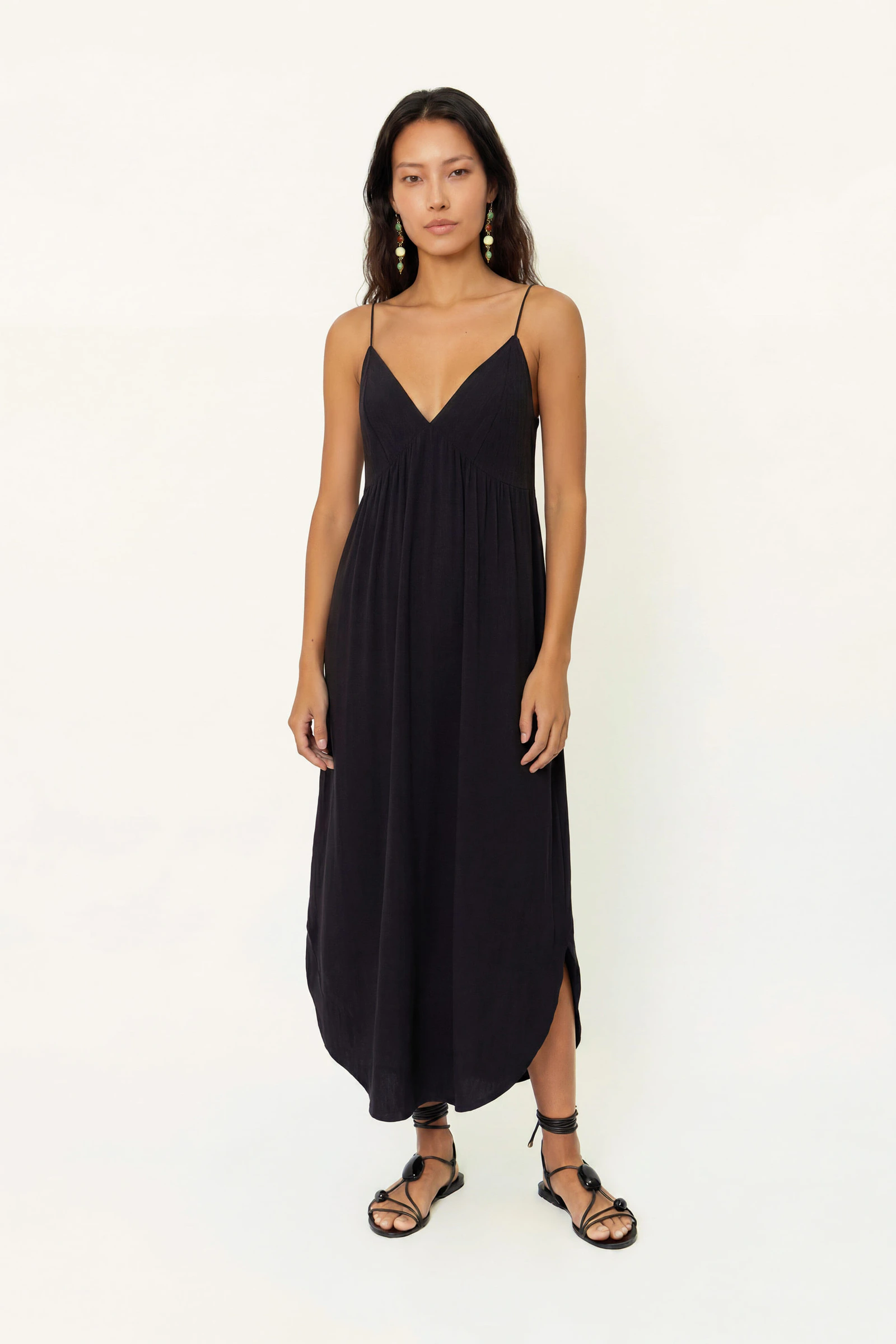 Vestido Midi Decote v