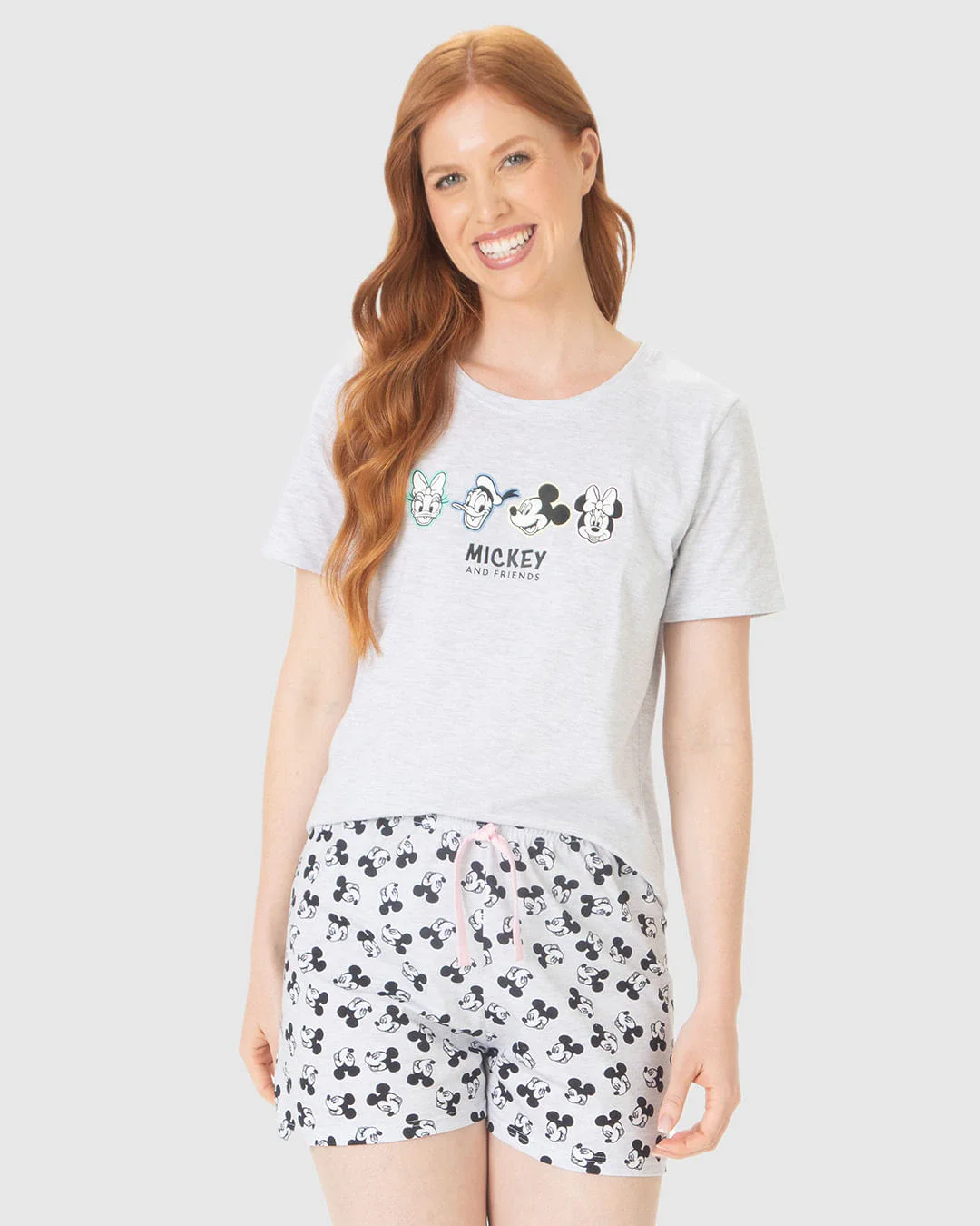 Pijama Feminino Mickey And Friends Em Algodão