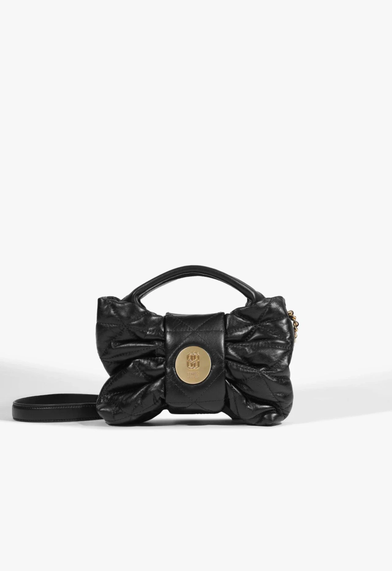Bolsa Tiracolo Crossbody Lilly Pequena Couro Preta