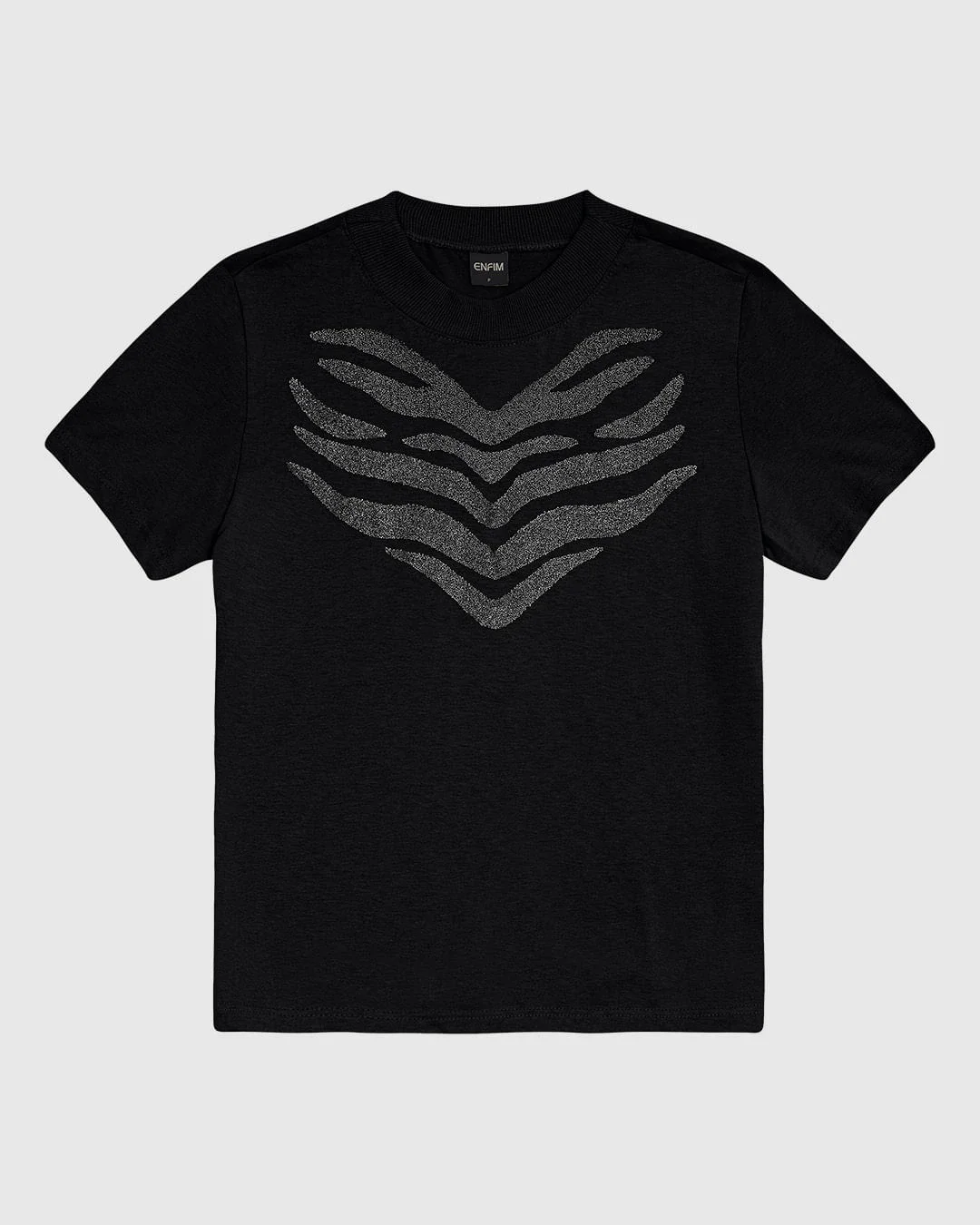 T-Shirt Feminina Slim Estampa Desenho Orgânico Em Algodão - ENFIM