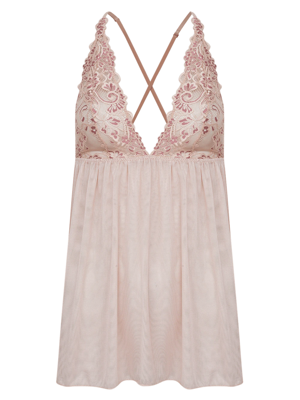 Camisola Curta Sem Manga Renda Midnight Rose Smoke