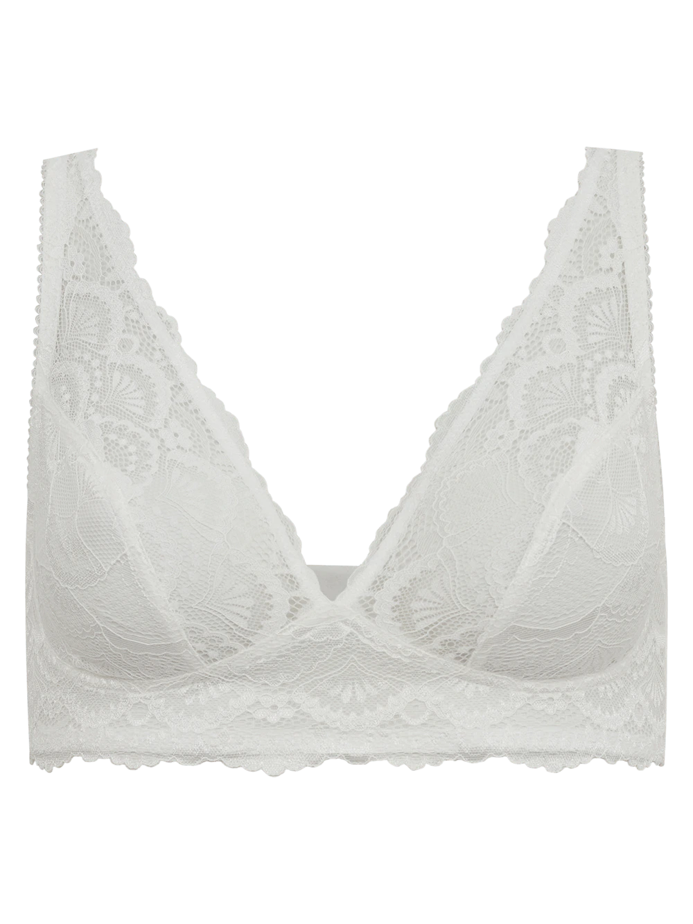 Sutiã Triângulo Renda Shiny Love Branco