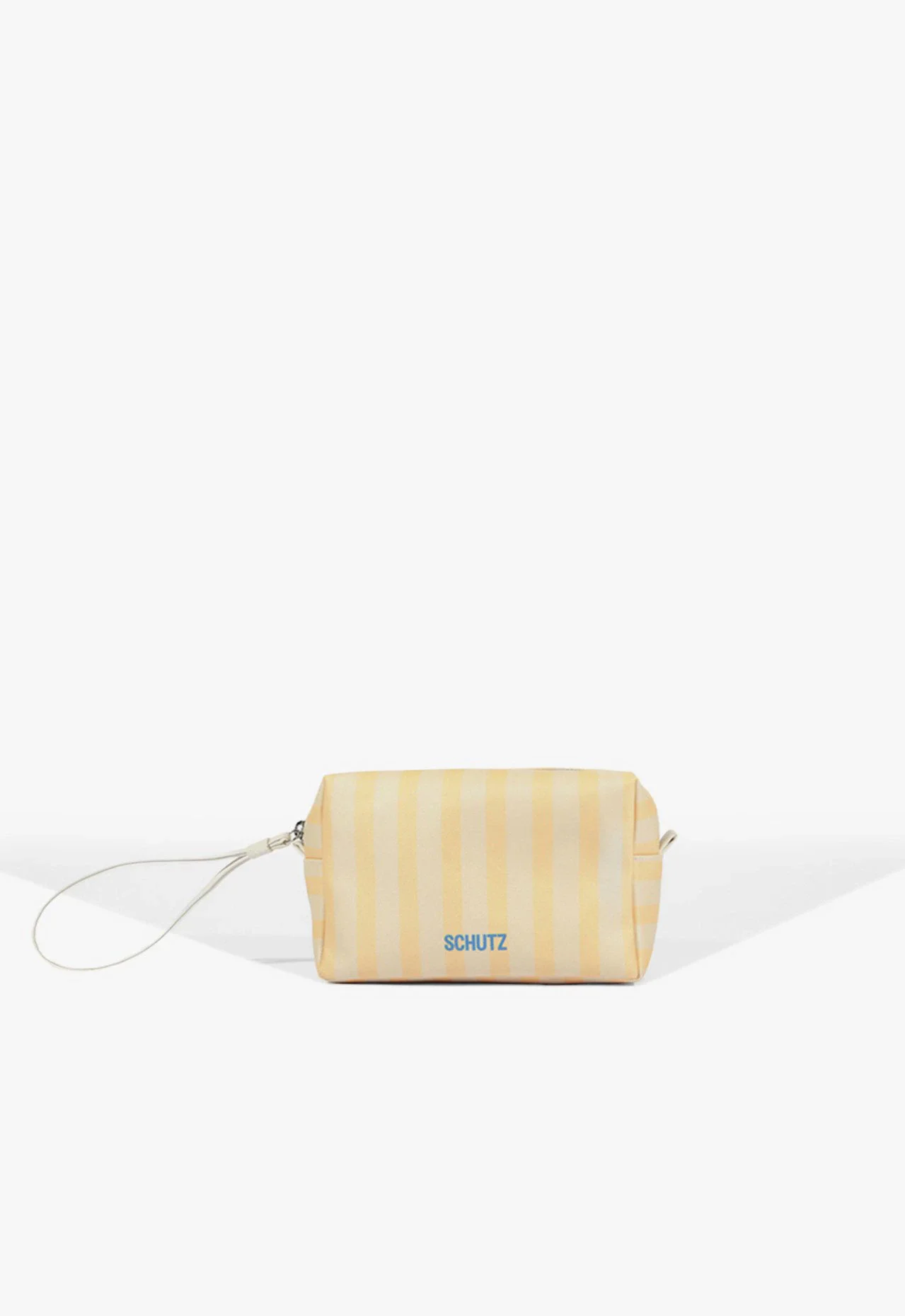 Necessaire Feminina Tecido Listras Amarela