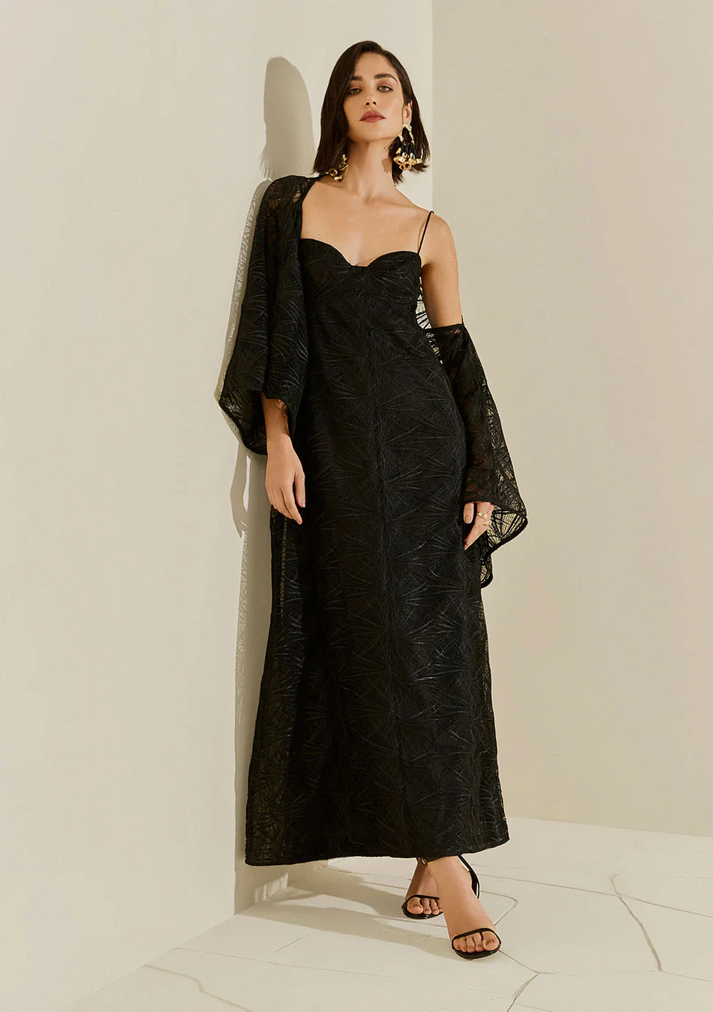 Vestido Longo Obsidiana Preto