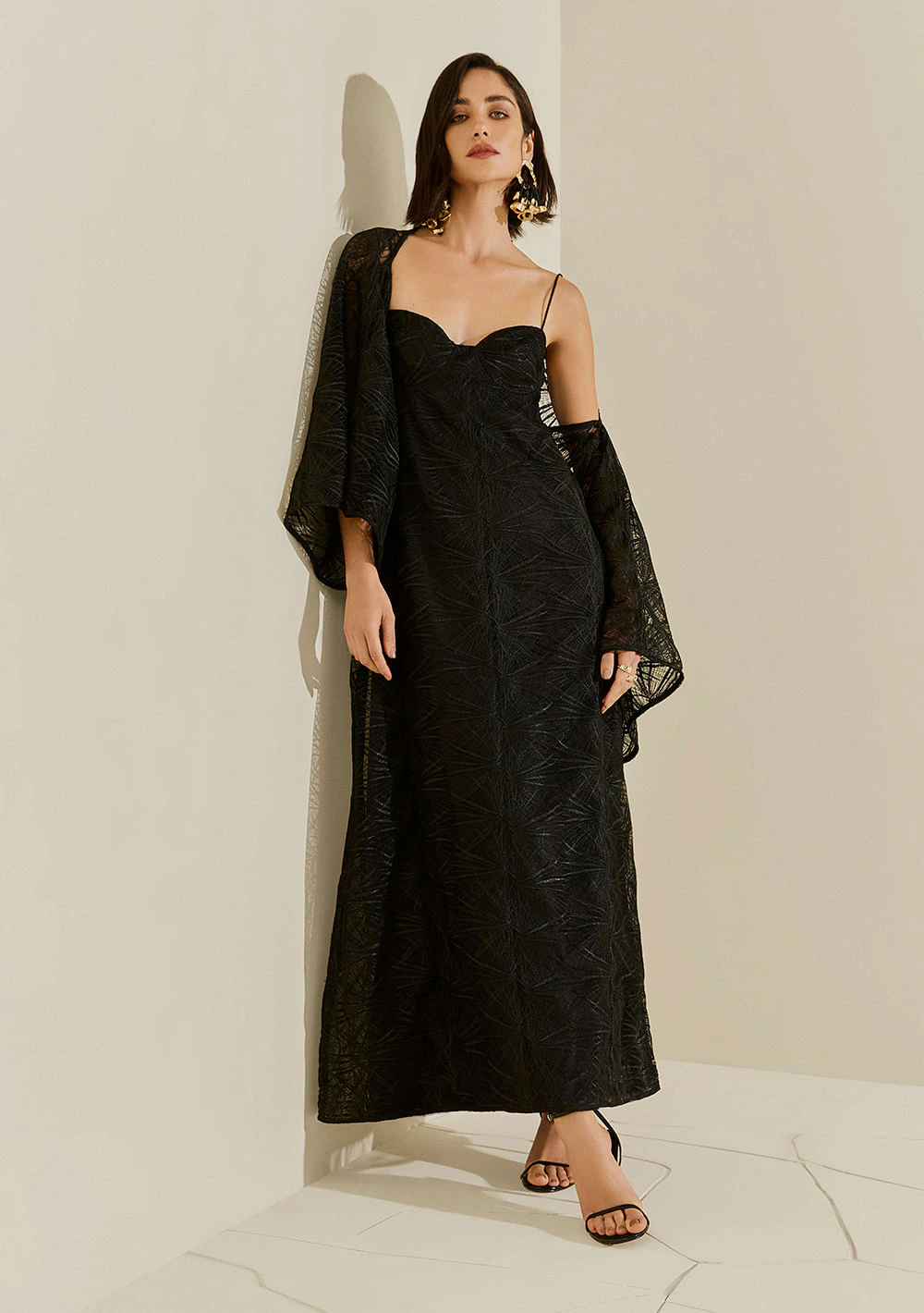 Vestido Longo Obsidiana Preto