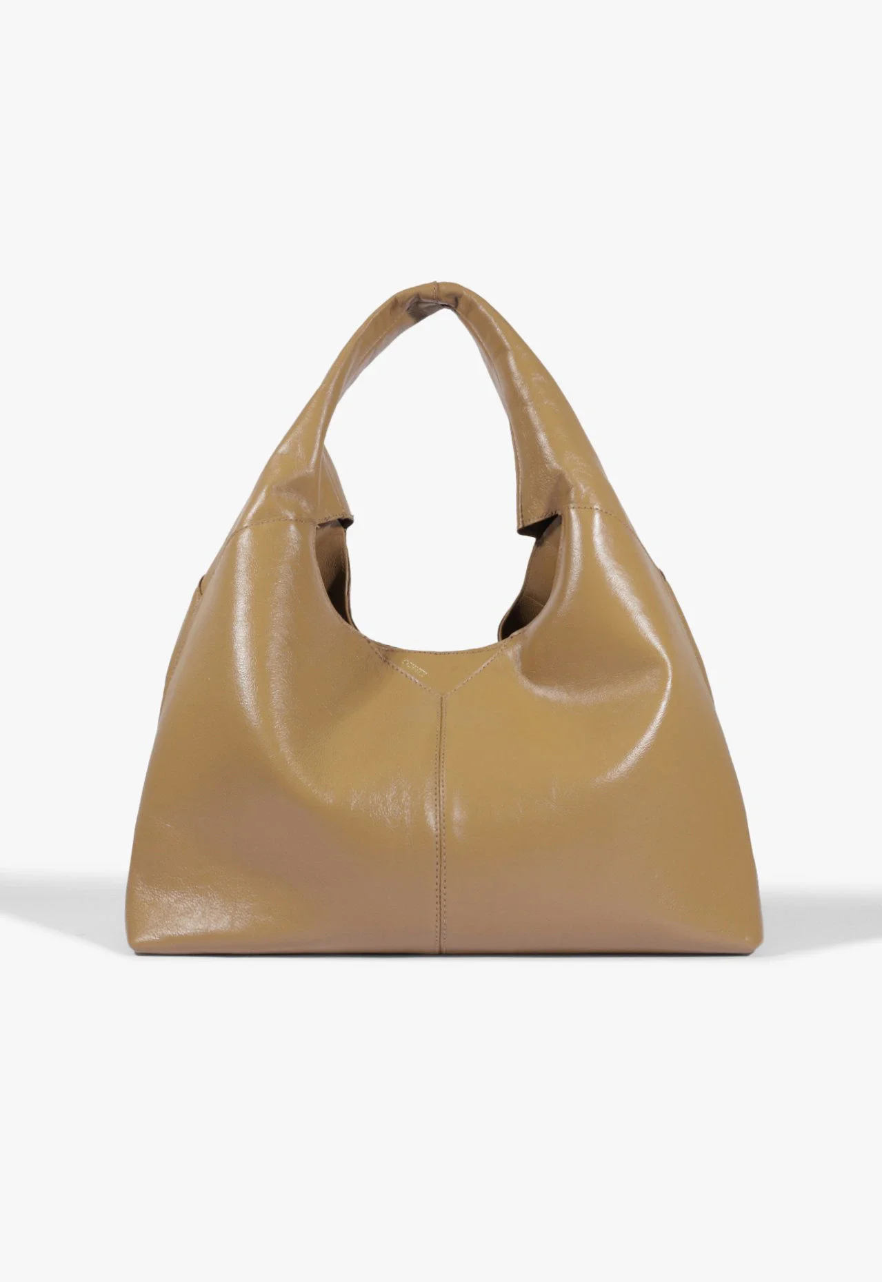 Bolsa de Ombro Média Couro Nude