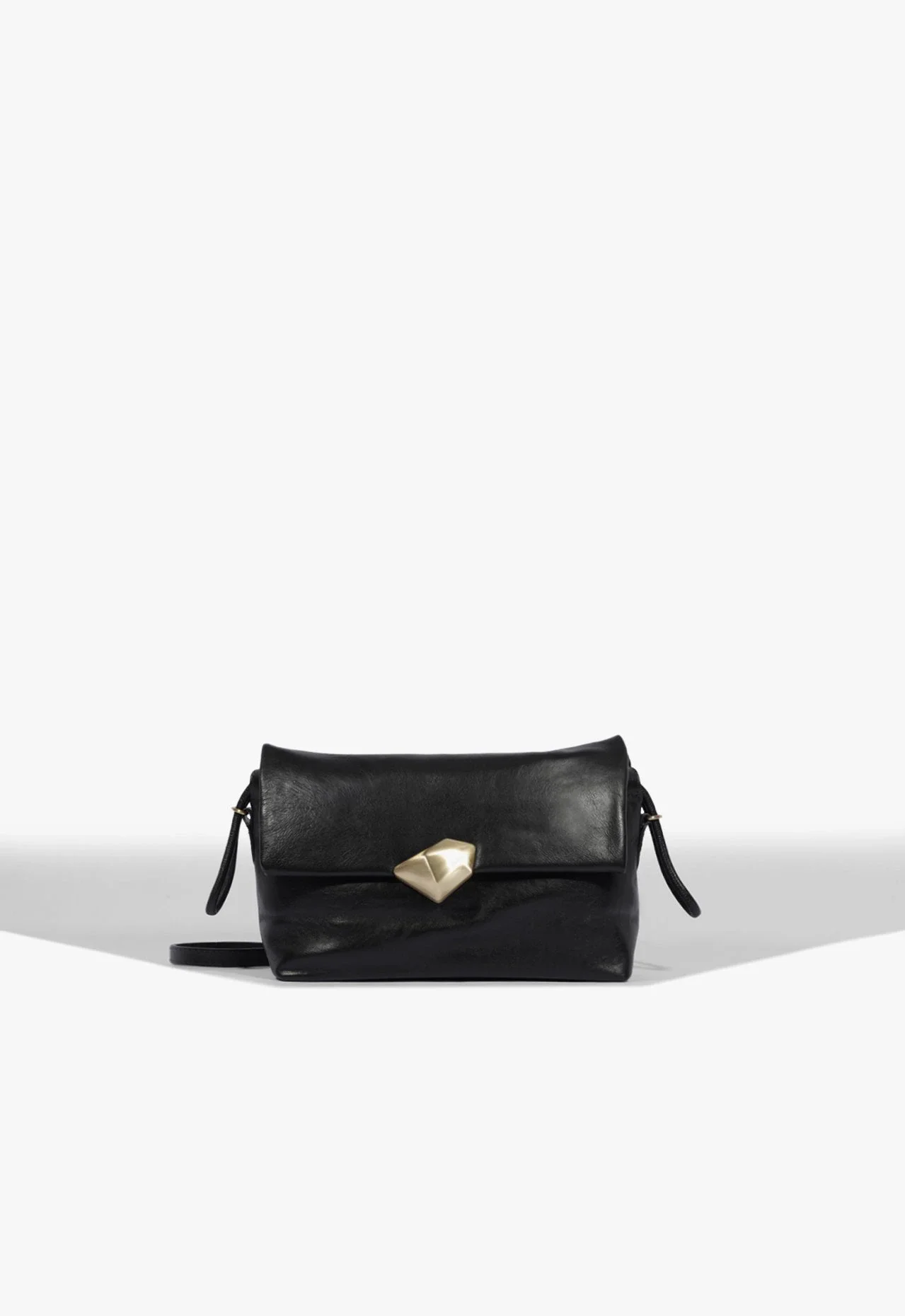 Bolsa Tiracolo Bubble Couro Preta