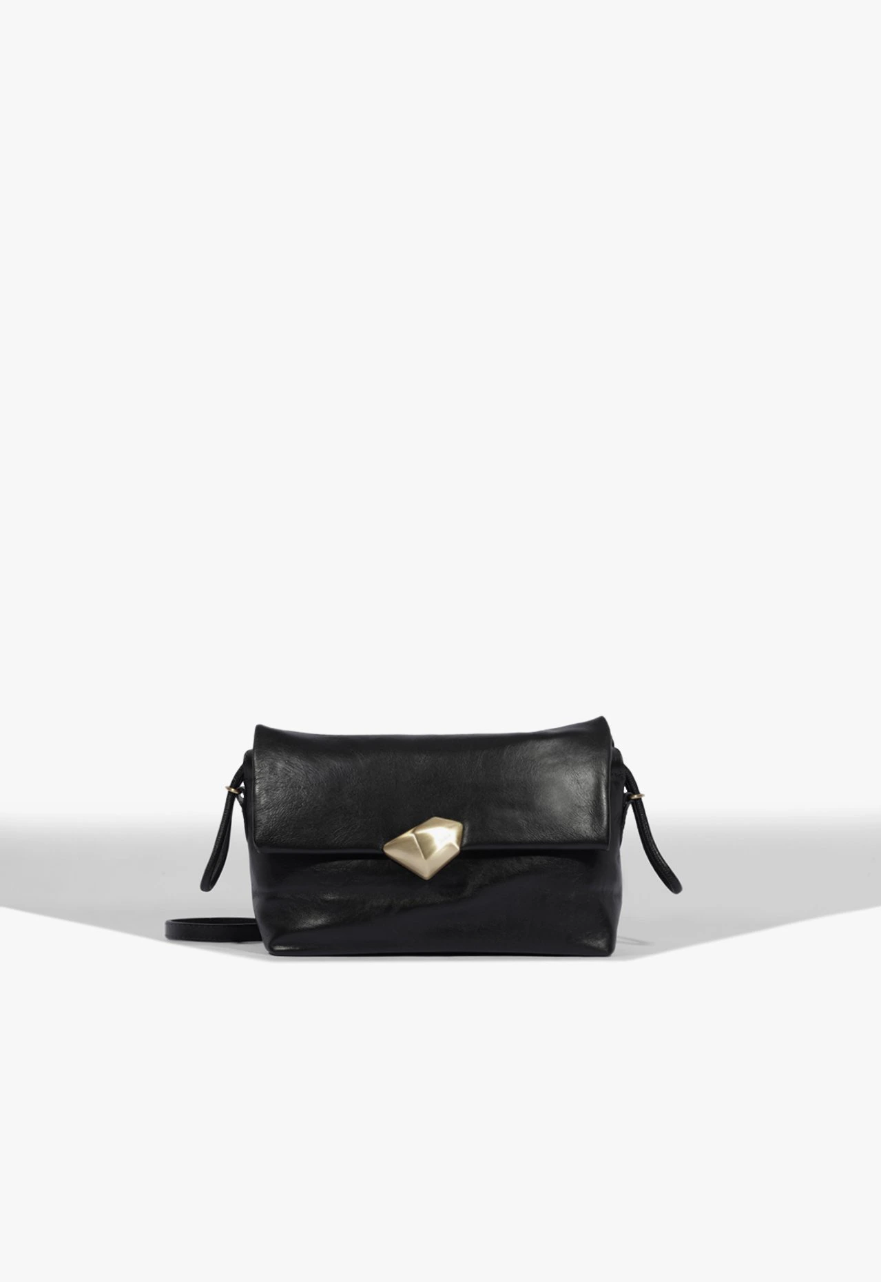 Bolsa Tiracolo Bubble Couro Preta