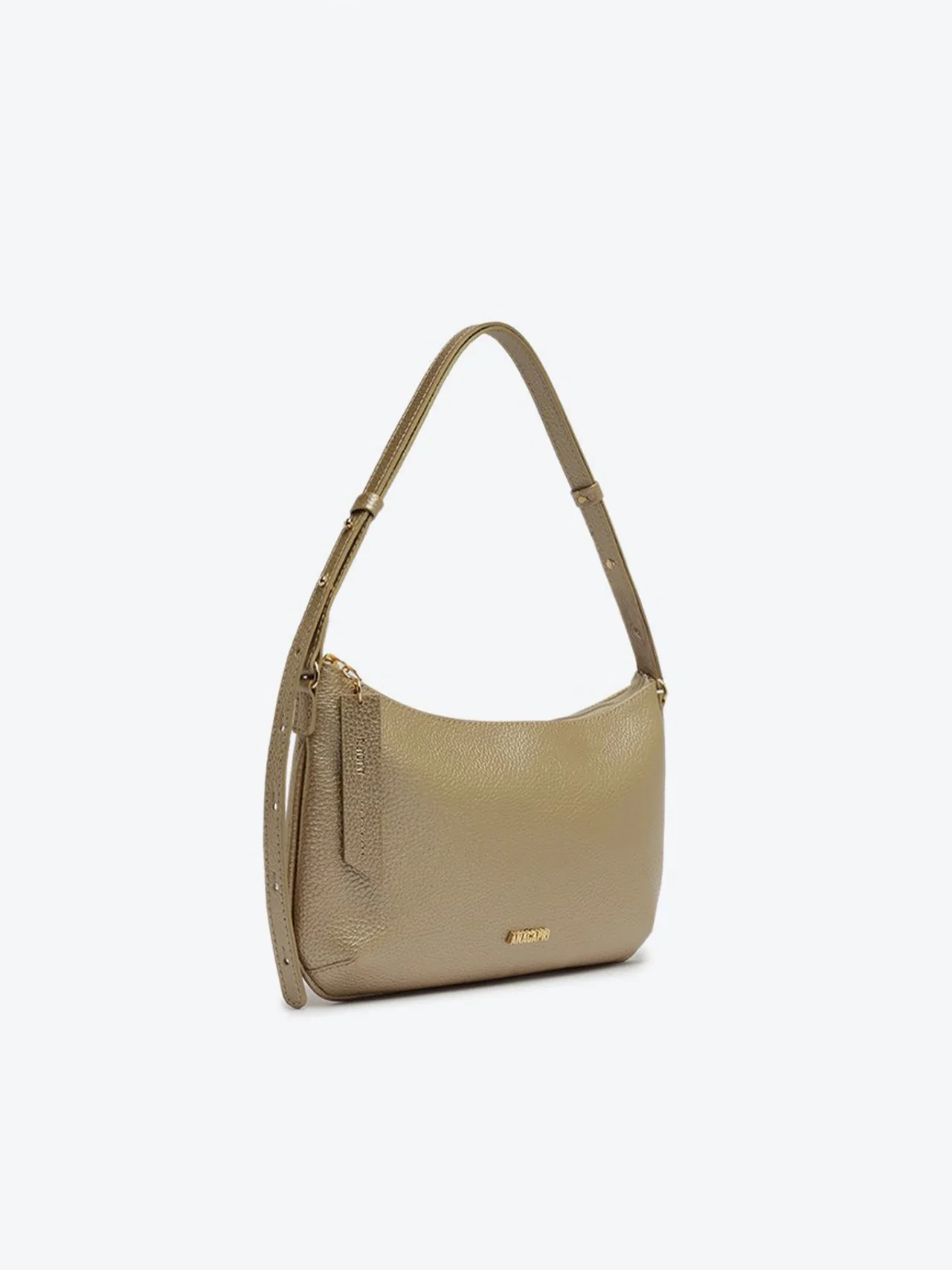 Bolsa Tiracolo Pequena Zíper Dourada
