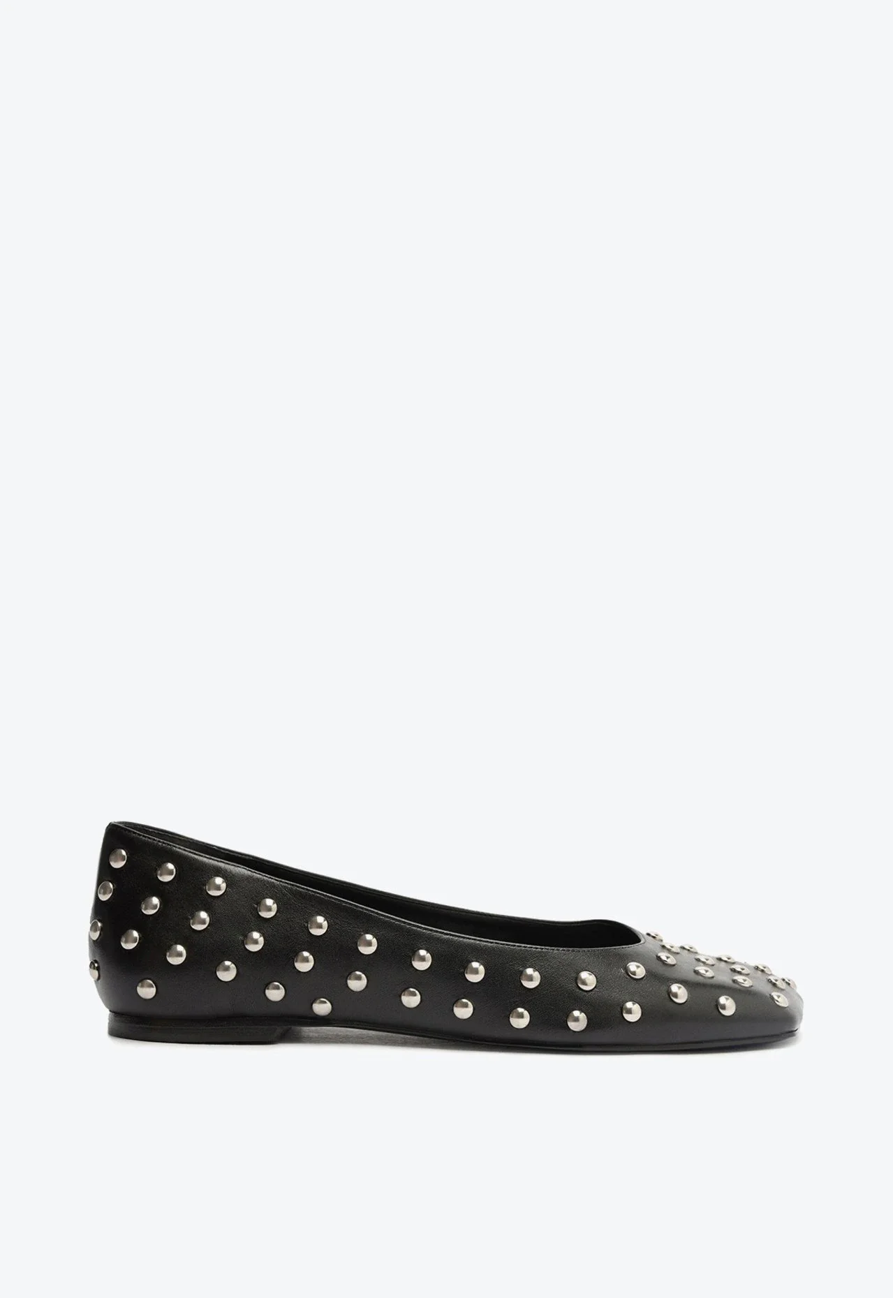 Sapatilha Jaycie Studs Couro Preta