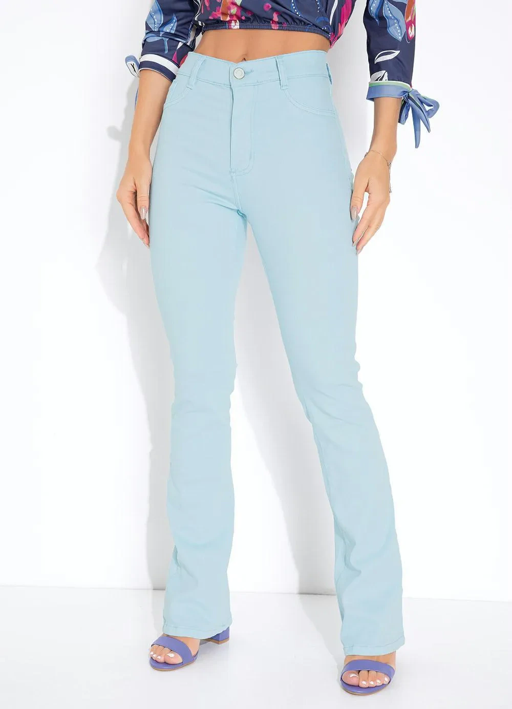 Sawary Jeans - Calça Azul Boot Cut Sawary